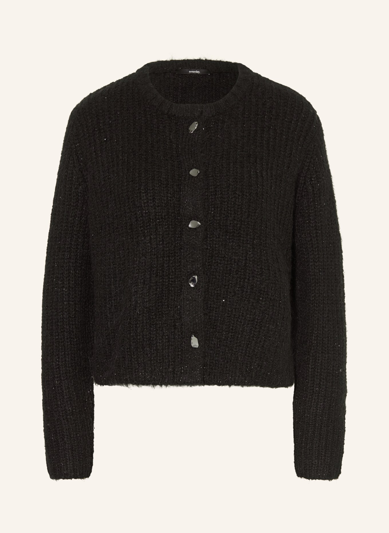 someday Strickjacke TIAH mit Glitzergarn: SCHWARZ