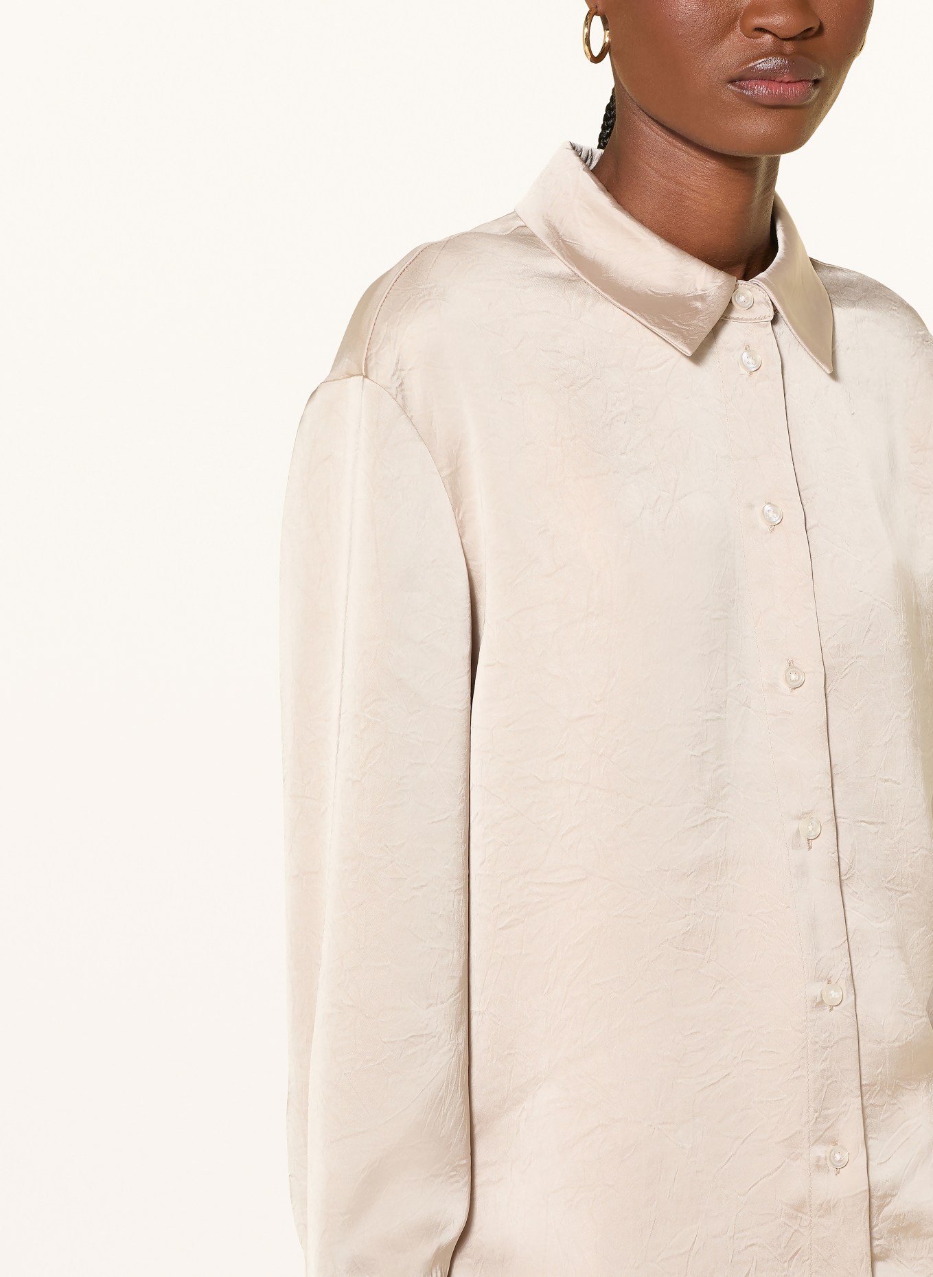 someday Hemdbluse ZELARA aus Satin: BEIGE