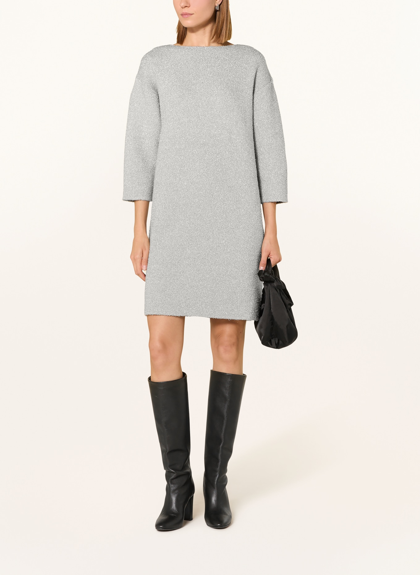 someday Kleid QALUXE mit Glitzergarn: SILBER