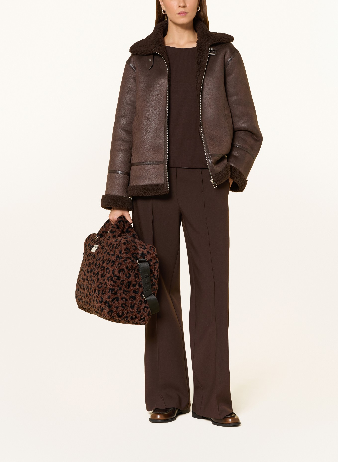 WOUF Reisetasche SIMONA: BRAUN / SCHWARZ