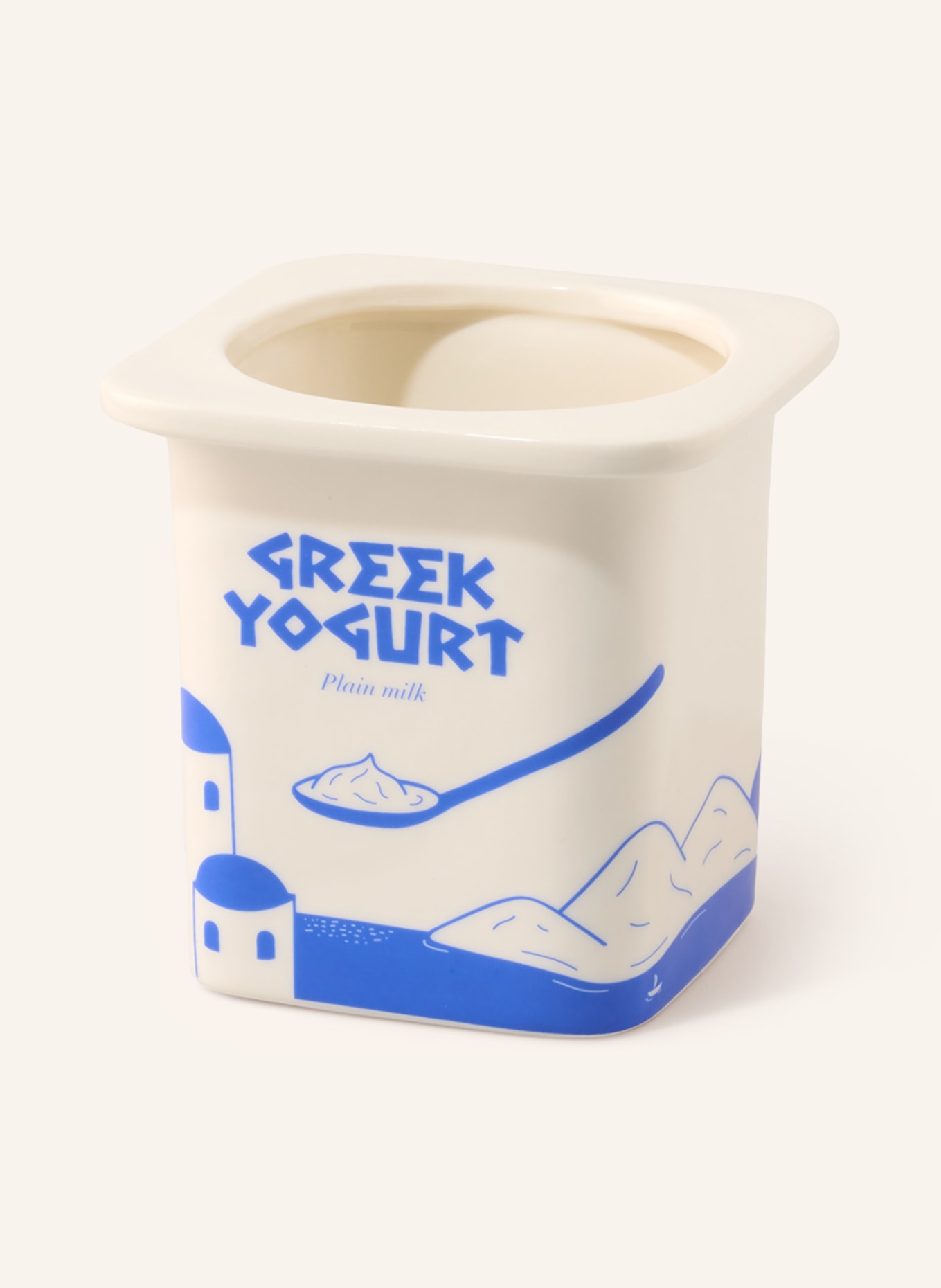 fluid MARKET Vase GREEK YOGHURT: CREME / ROT
