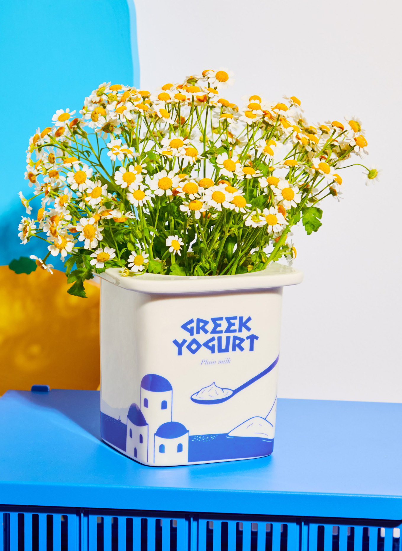 fluid MARKET Vase GREEK YOGHURT: CREME / ROT