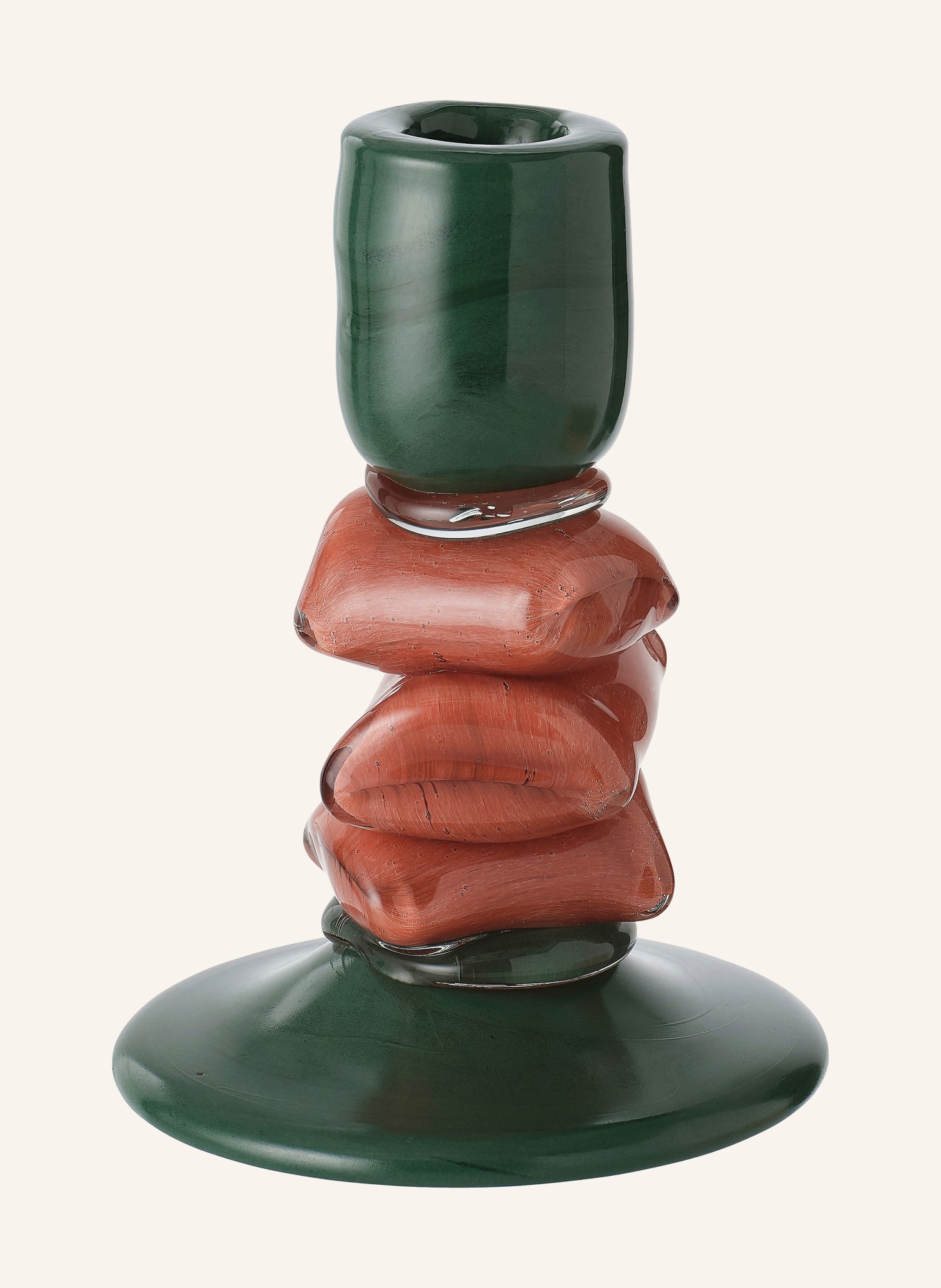 Jotex Svíčka LEIA: ČERVENÁ / TMAVĚ ZELENÁ