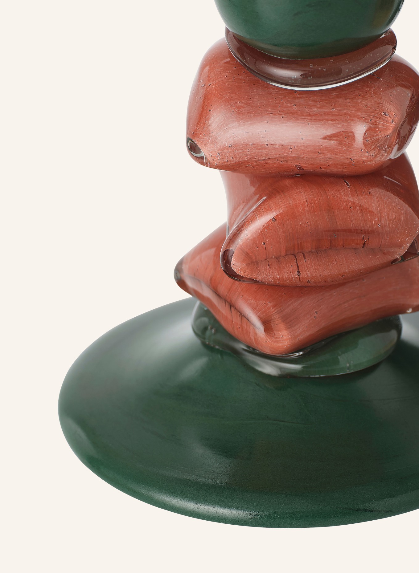 Jotex Svíčka LEIA: ČERVENÁ / TMAVĚ ZELENÁ