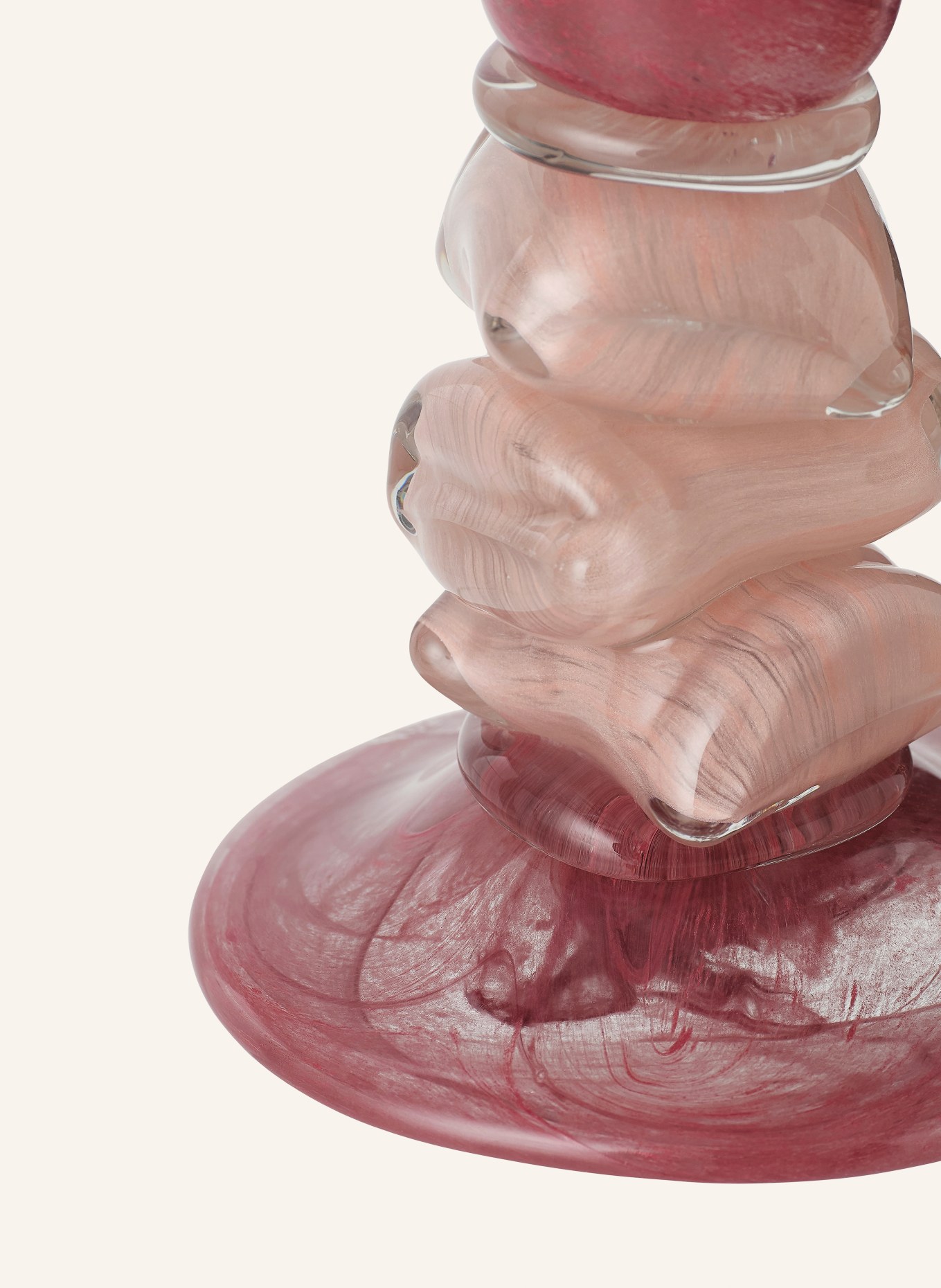 Jotex Svíčka LEIA: SVĚTLE RŮŽOVÁ / TMAVĚ ČERVENÁ