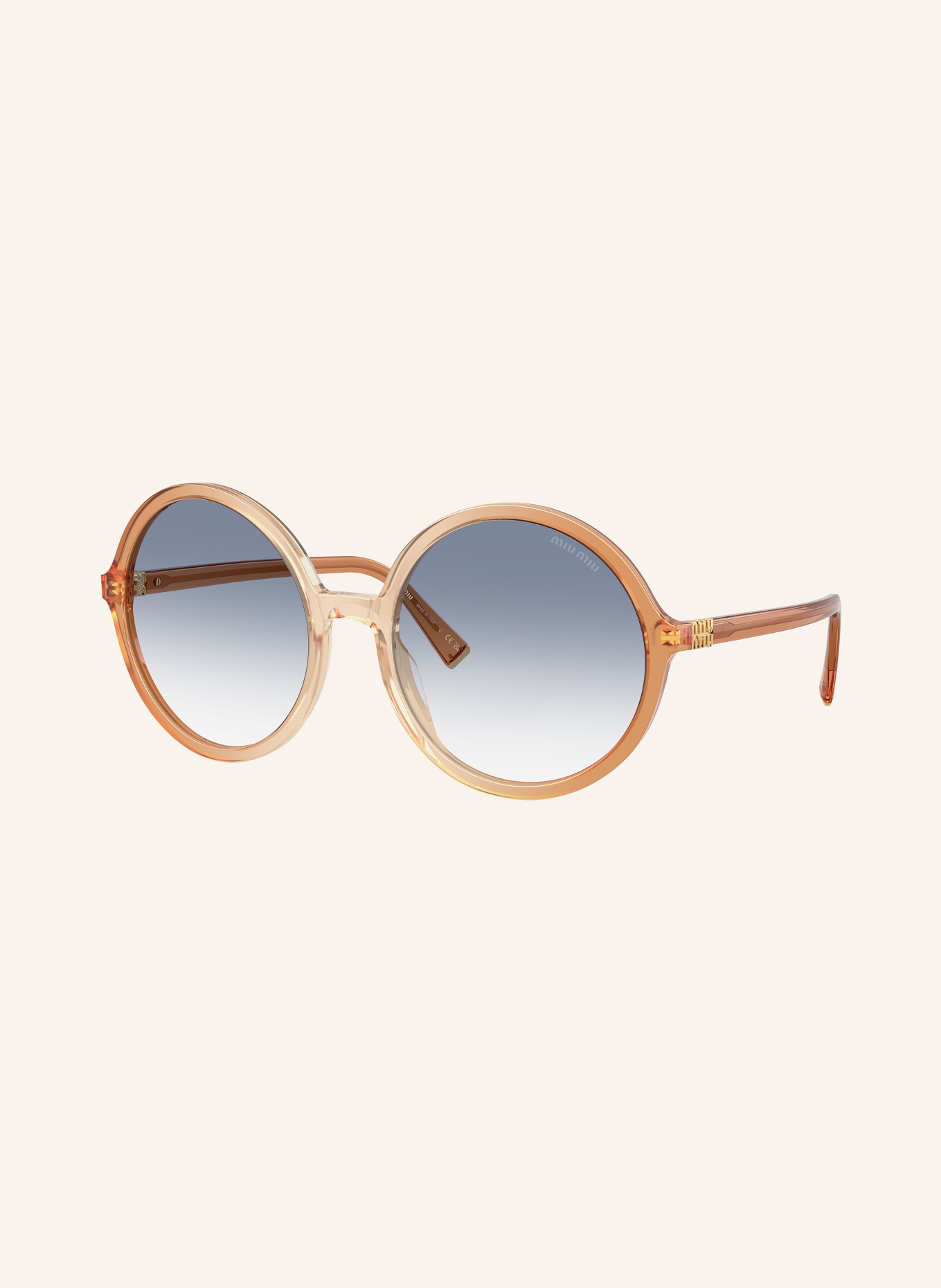 MIU MIU Sunglasses MU B02S: 26G80O LIGHT BROWN/ LIGHT BLUE