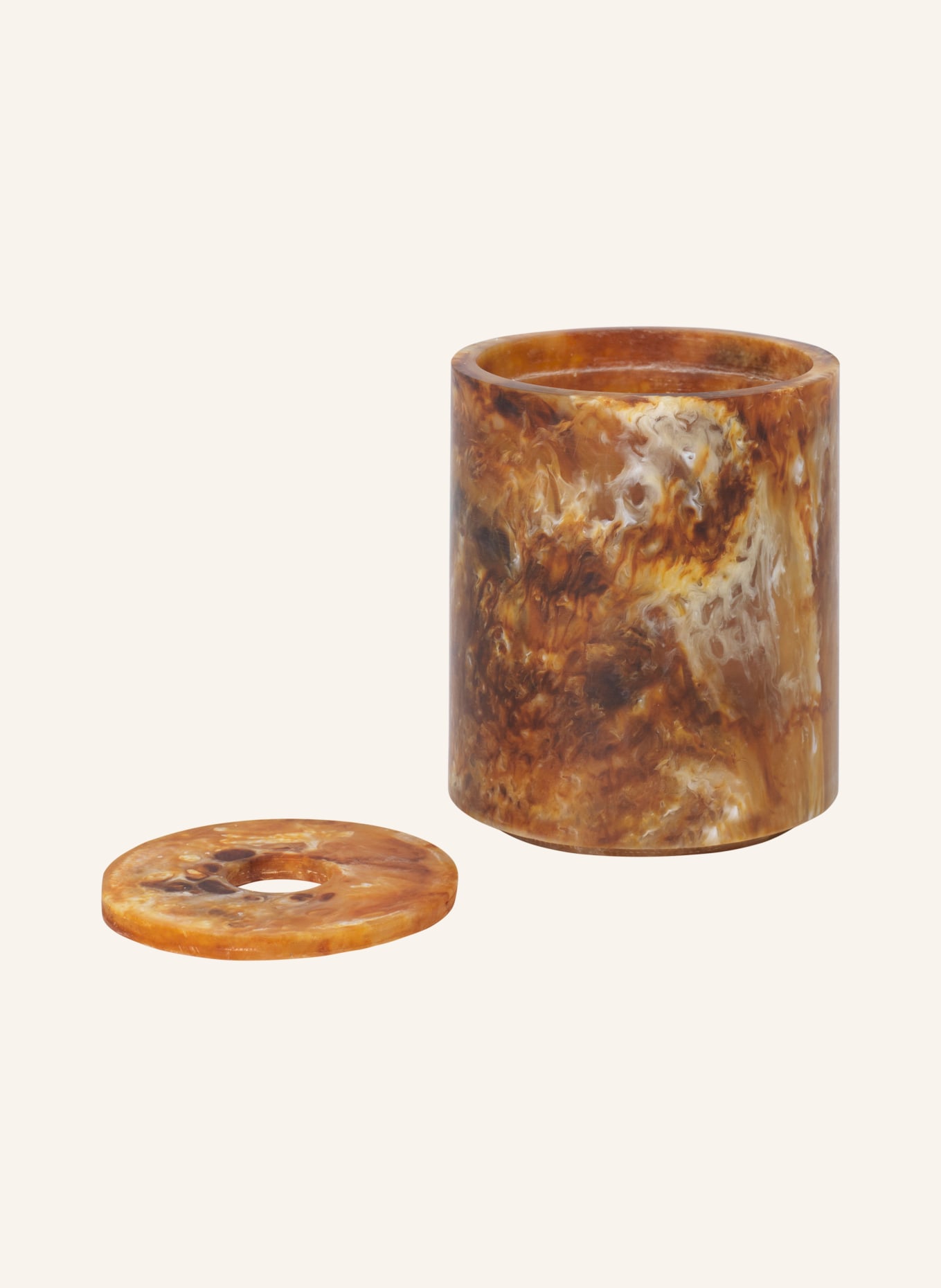 Ferm LIVING Pojemnik do przechowywania MIST: CIEMNOBRĄZOWY / KONIAKOWY