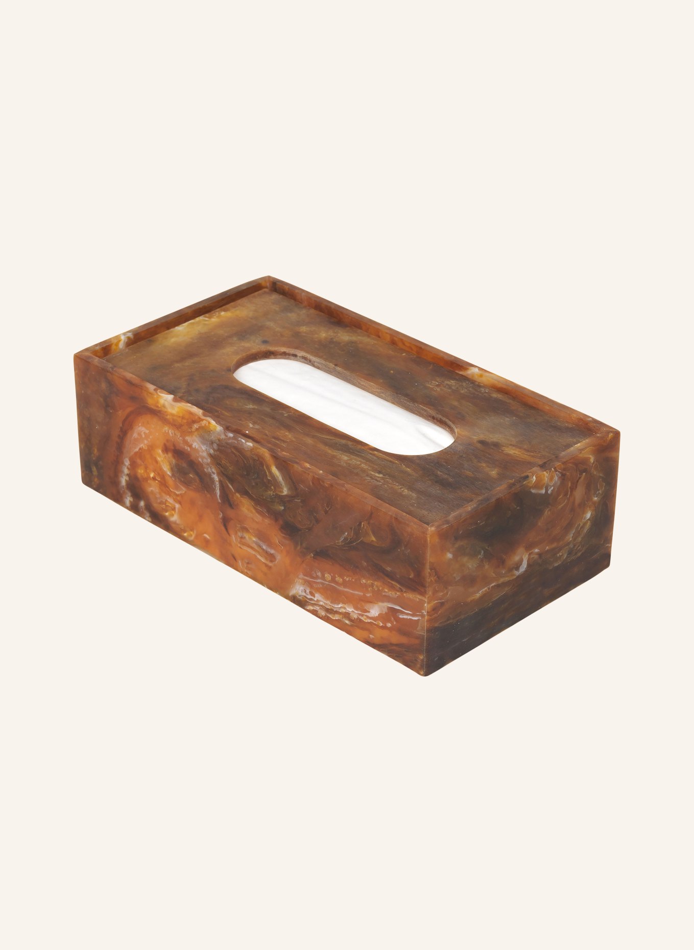 Ferm LIVING Pojemnik do przechowywania MIST: CIEMNOBRĄZOWY / KONIAKOWY