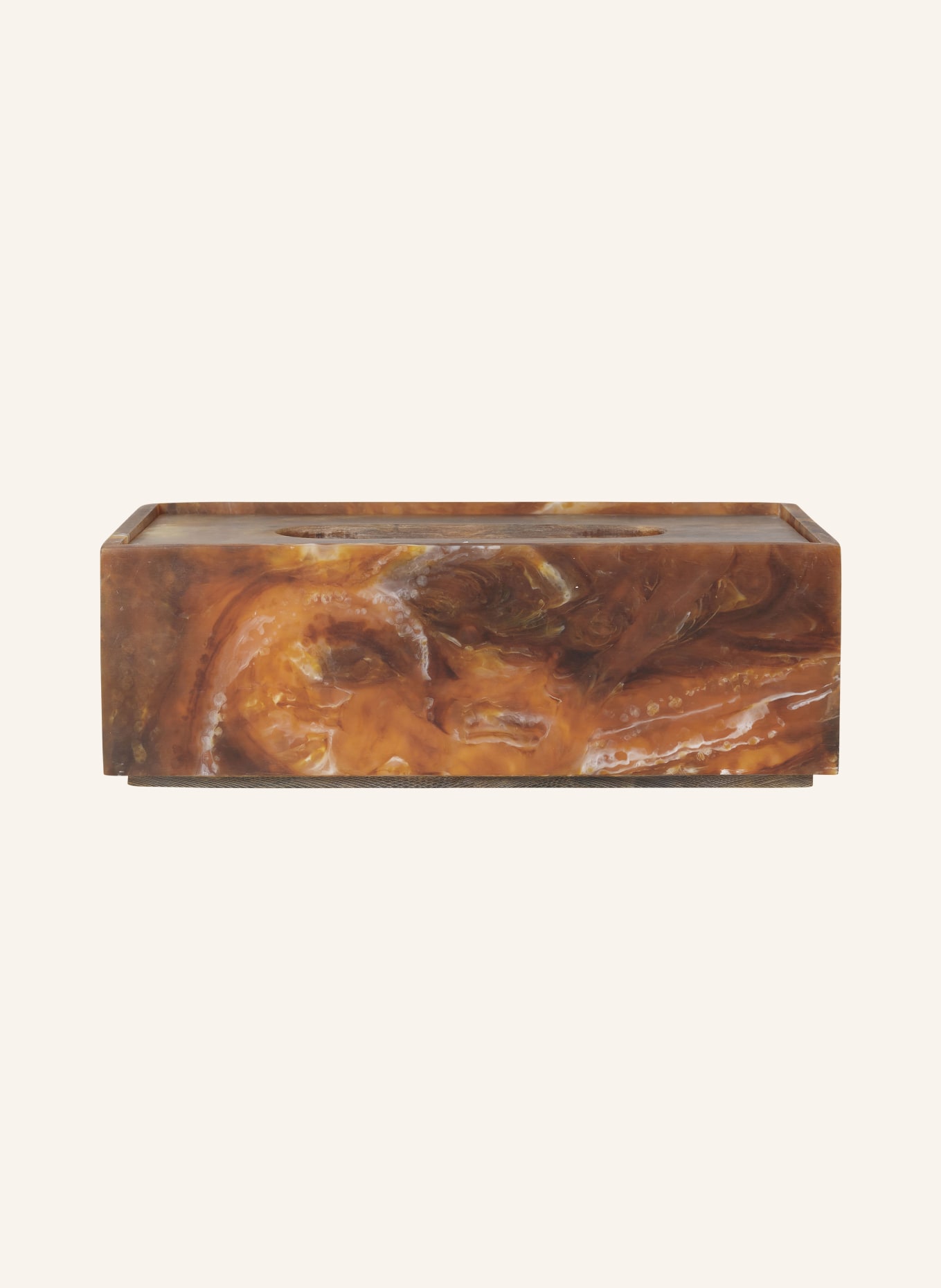 Ferm LIVING Pojemnik do przechowywania MIST: CIEMNOBRĄZOWY / KONIAKOWY