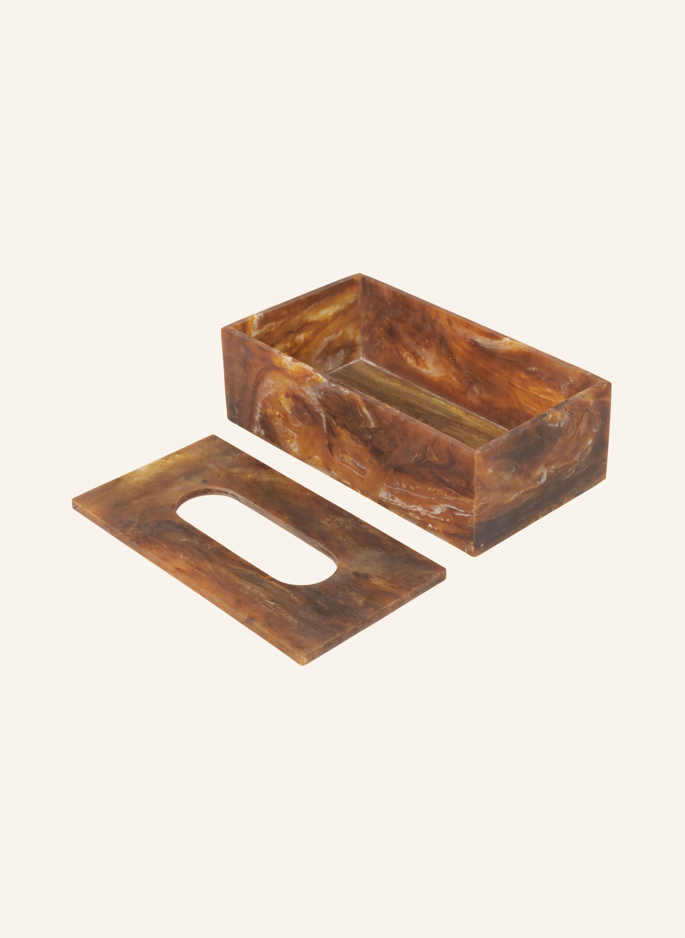 Ferm LIVING Pojemnik do przechowywania MIST: CIEMNOBRĄZOWY / KONIAKOWY