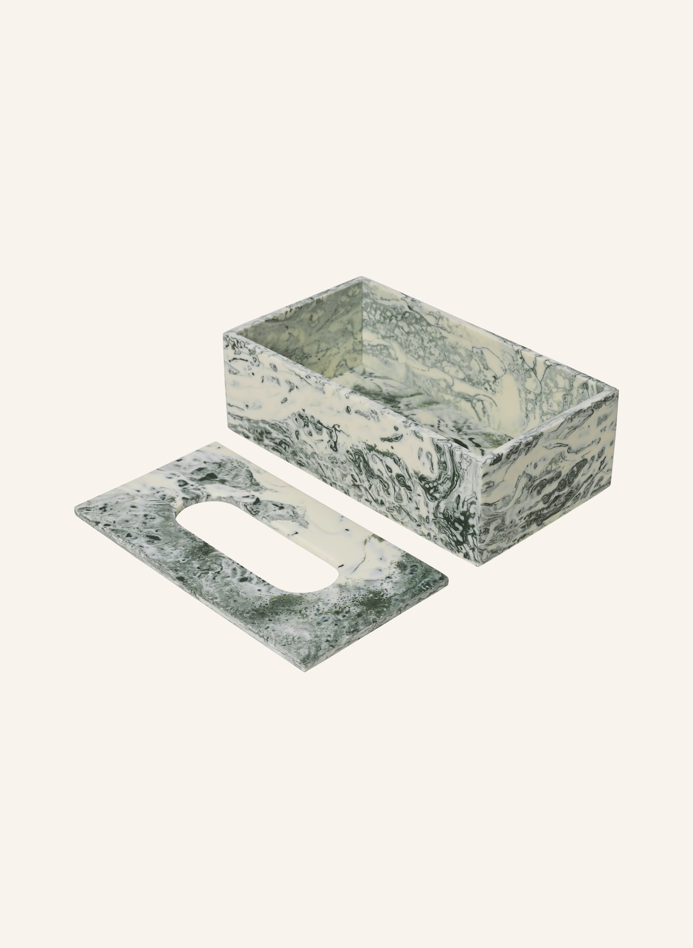 Ferm LIVING Pojemnik do przechowywania MIST: CIEMNOZIELONY / JASNOZIELONY