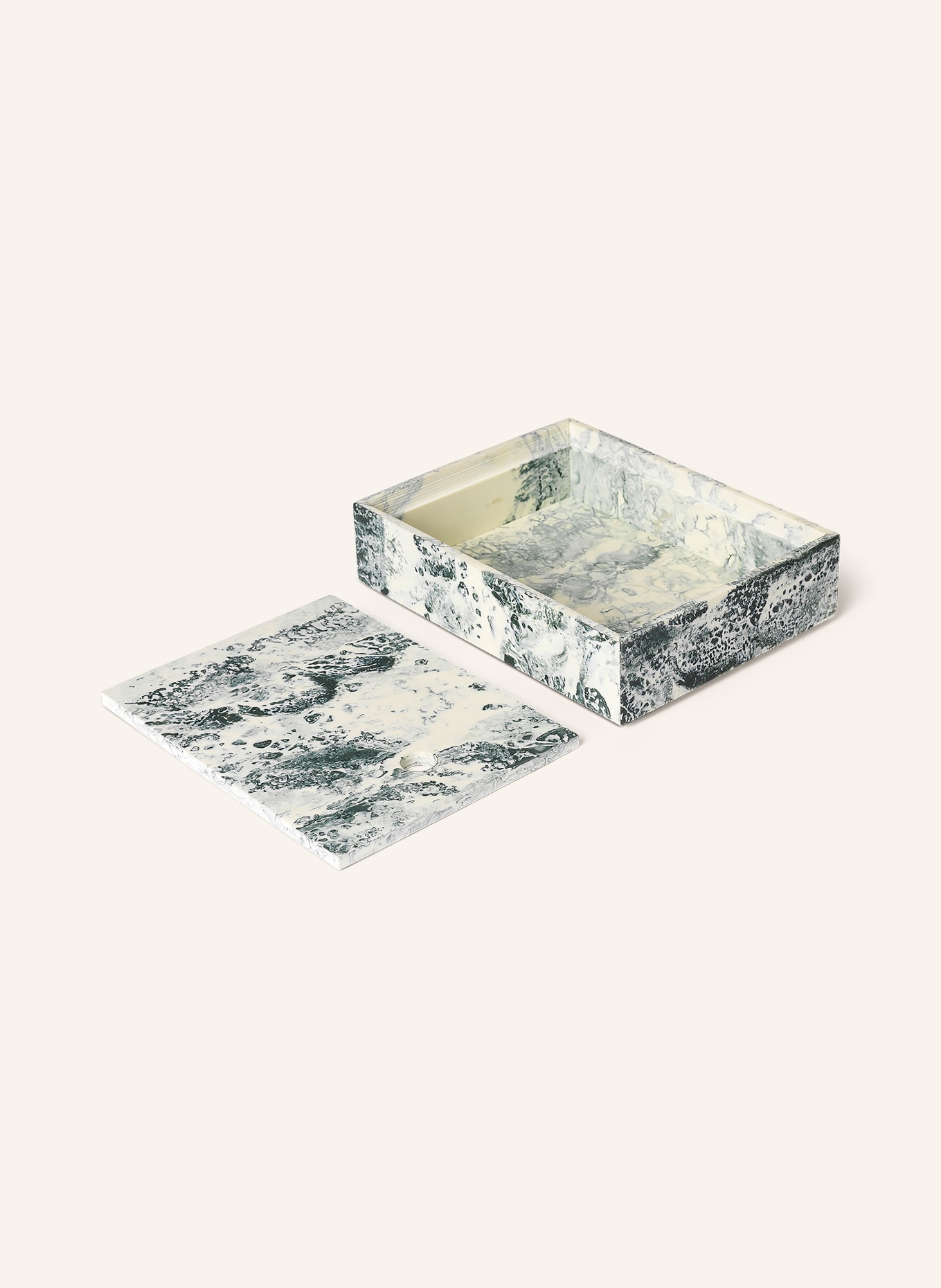 Ferm LIVING Pojemnik do przechowywania MIST: CIEMNOZIELONY / JASNOZIELONY