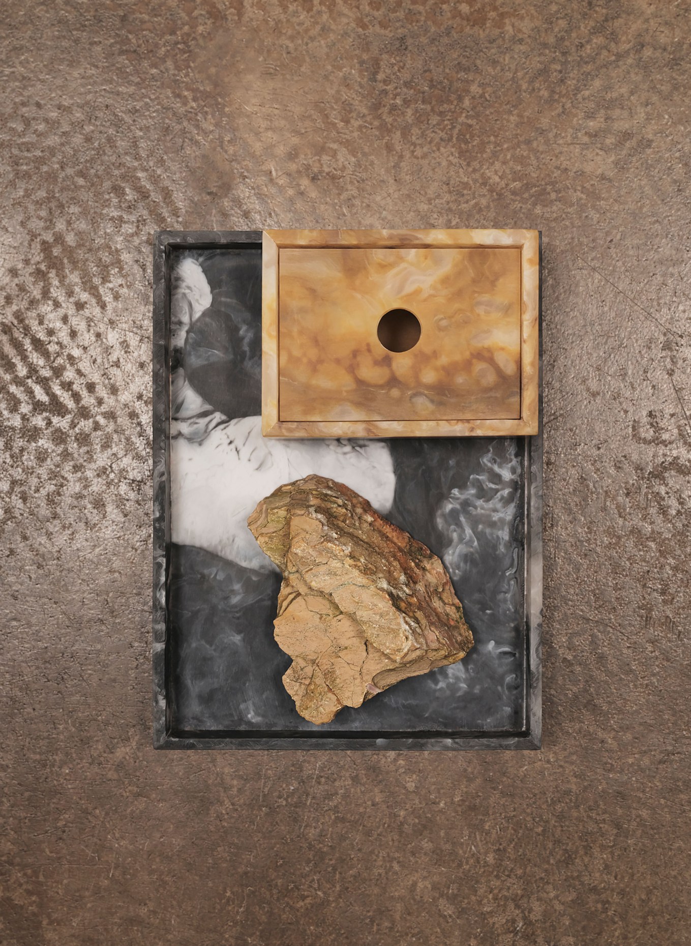 Ferm LIVING Pojemnik do przechowywania MIST: CZIEMNOSZARY / JASNOCZARY