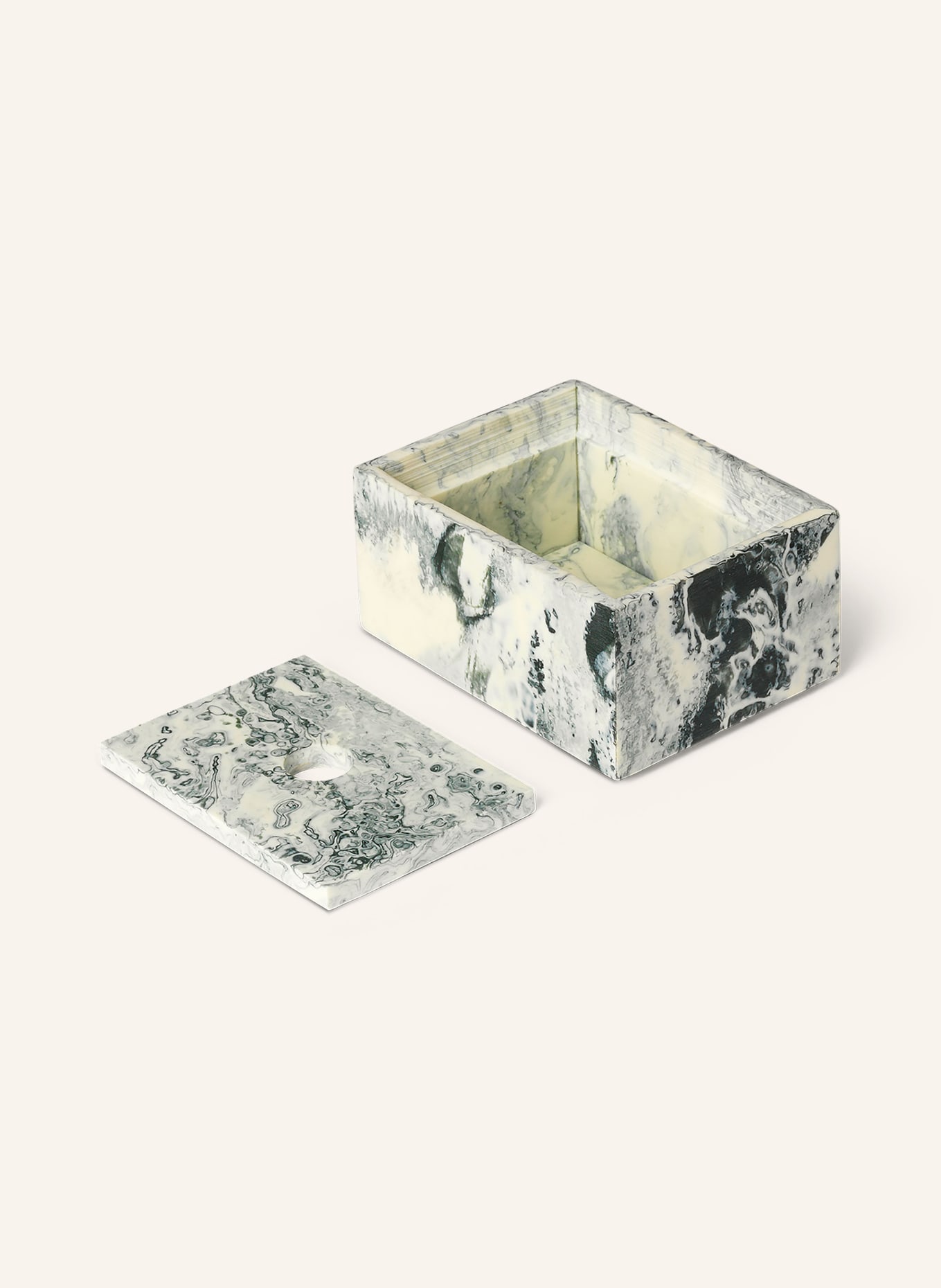 Ferm LIVING Pojemnik do przechowywania MIST: CIEMNOZIELONY / JASNOZIELONY