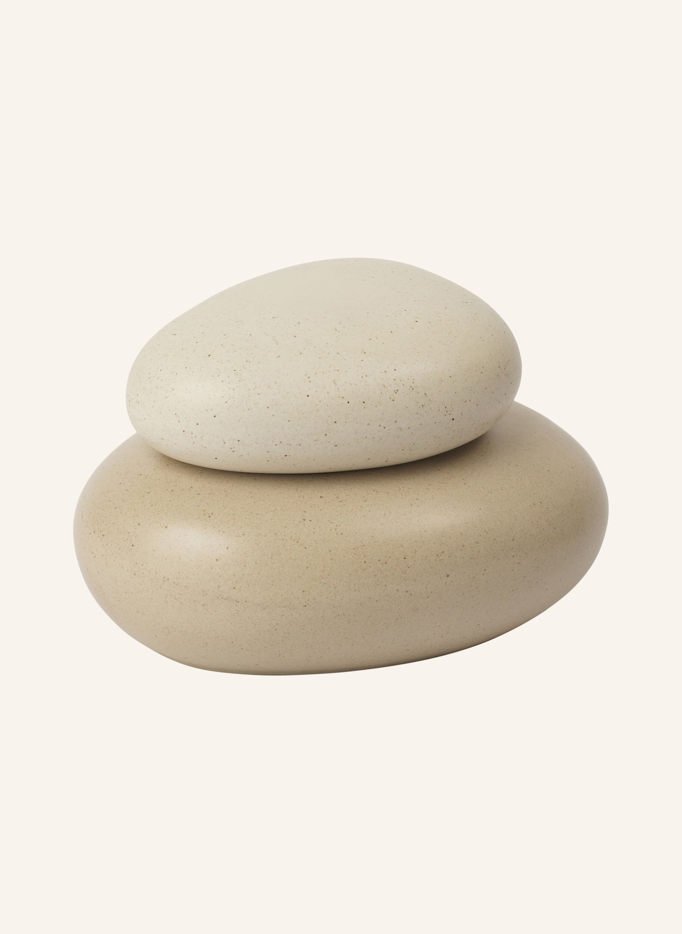 Ferm LIVING Pojemnik do przechowywania PEPPLE MEDIUM: BEŻOWY / JASNOBRĄZOWY