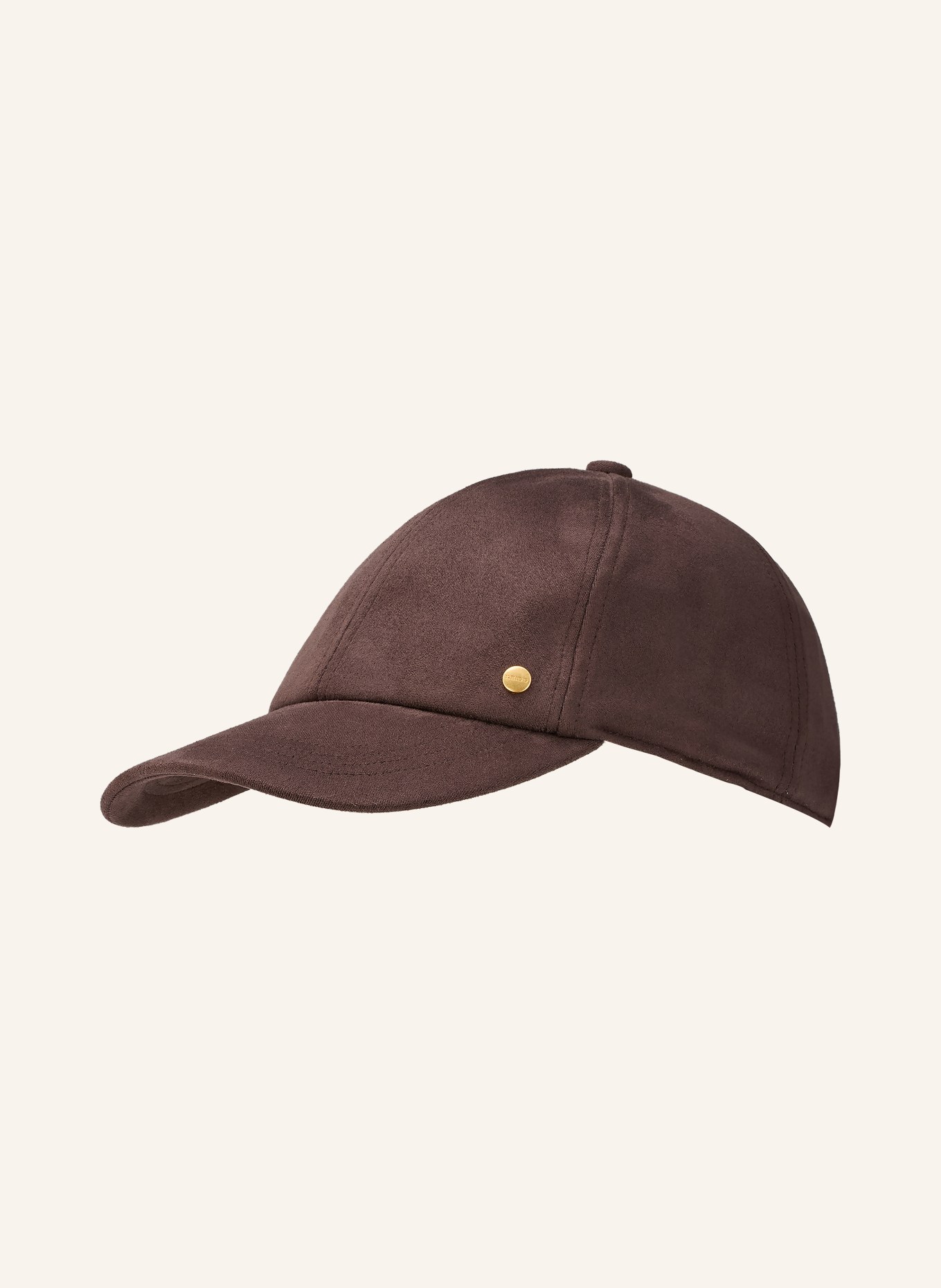 REISS Cap NICKY in leerlook: MARRON FONCÉ