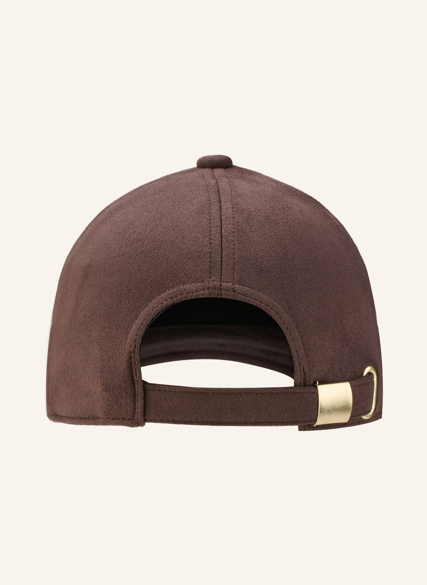 REISS Cap NICKY in leerlook: MARRON FONCÉ