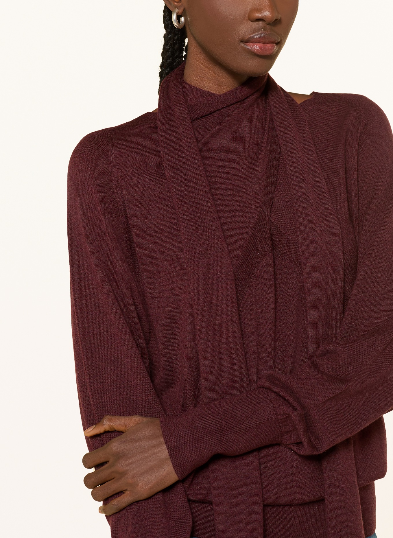 REISS Longsleeve ALEXIS: DUNKELROT