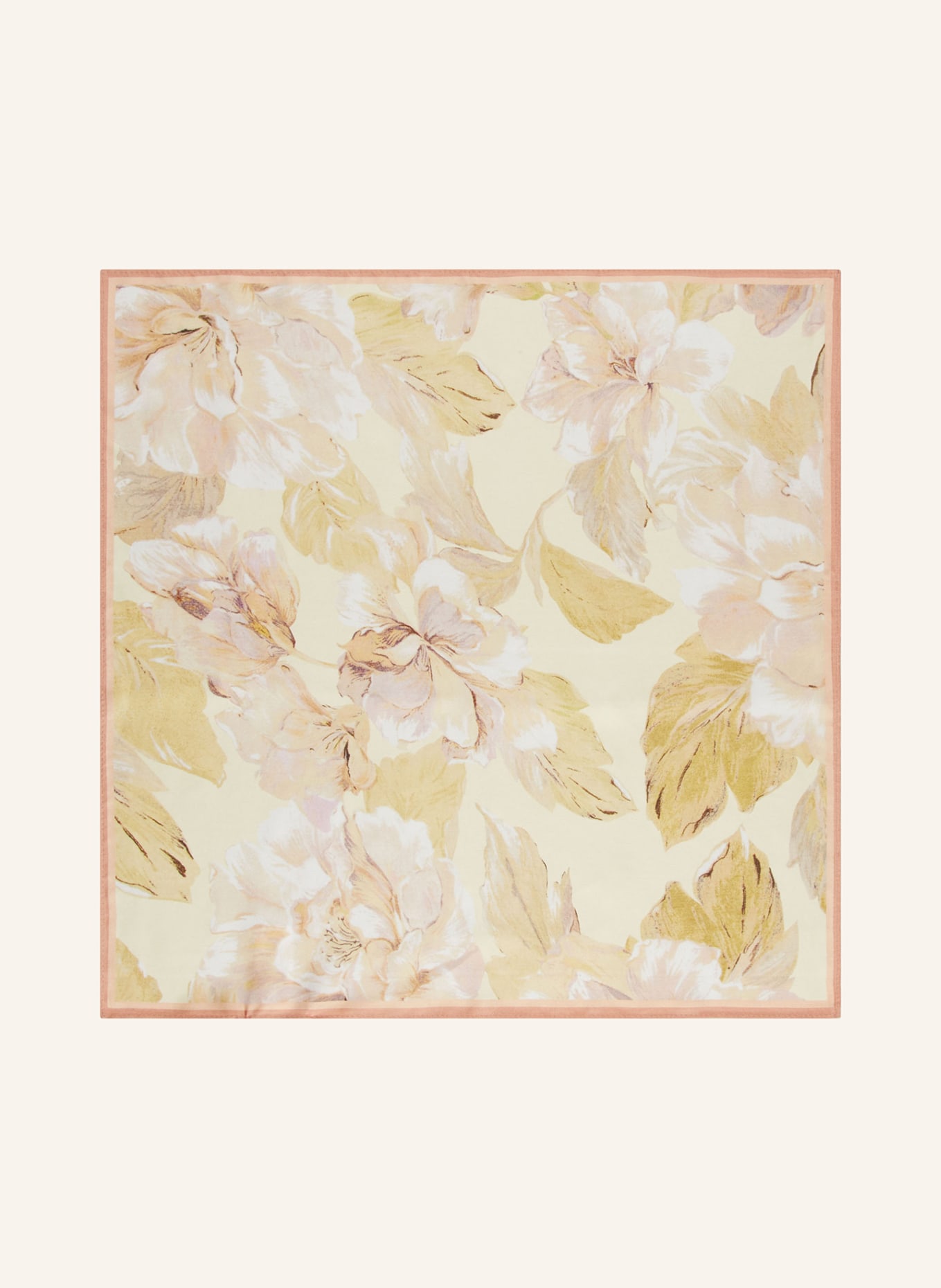 MRS & HUGS silk scarf: BEIGE / COGNAC / LIGHT BROWN