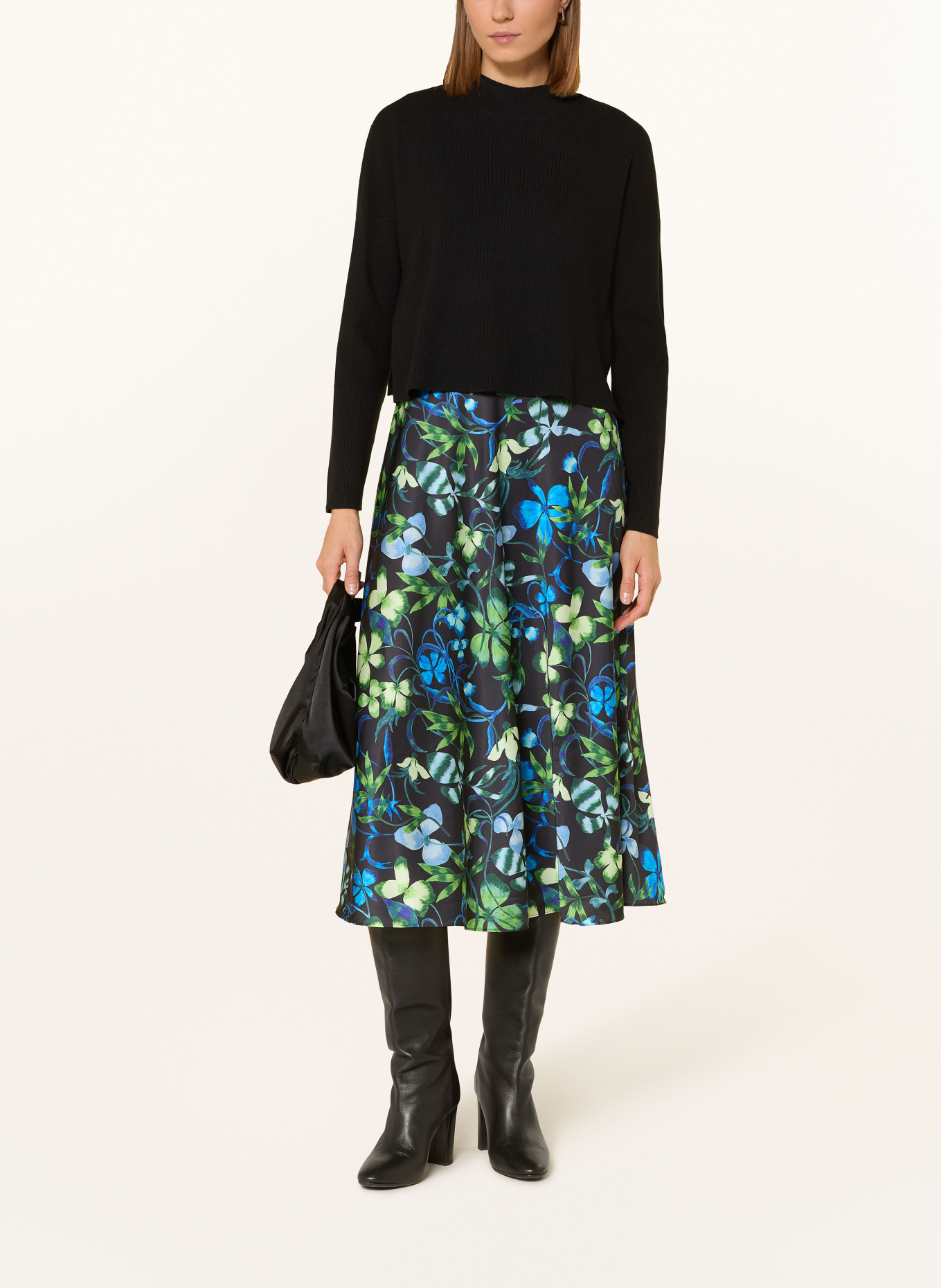 Phase Eight Set IZZY: Kleid und Pullover: SCHWARZ / GRÜN / BLAU