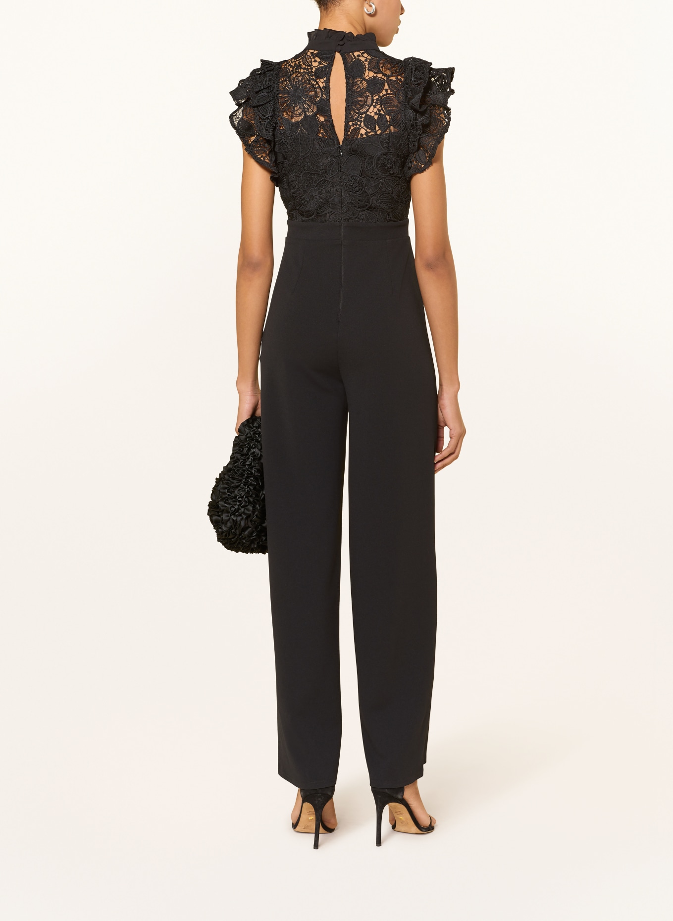 LIPSY Jumpsuit mit Spitze: SCHWARZ