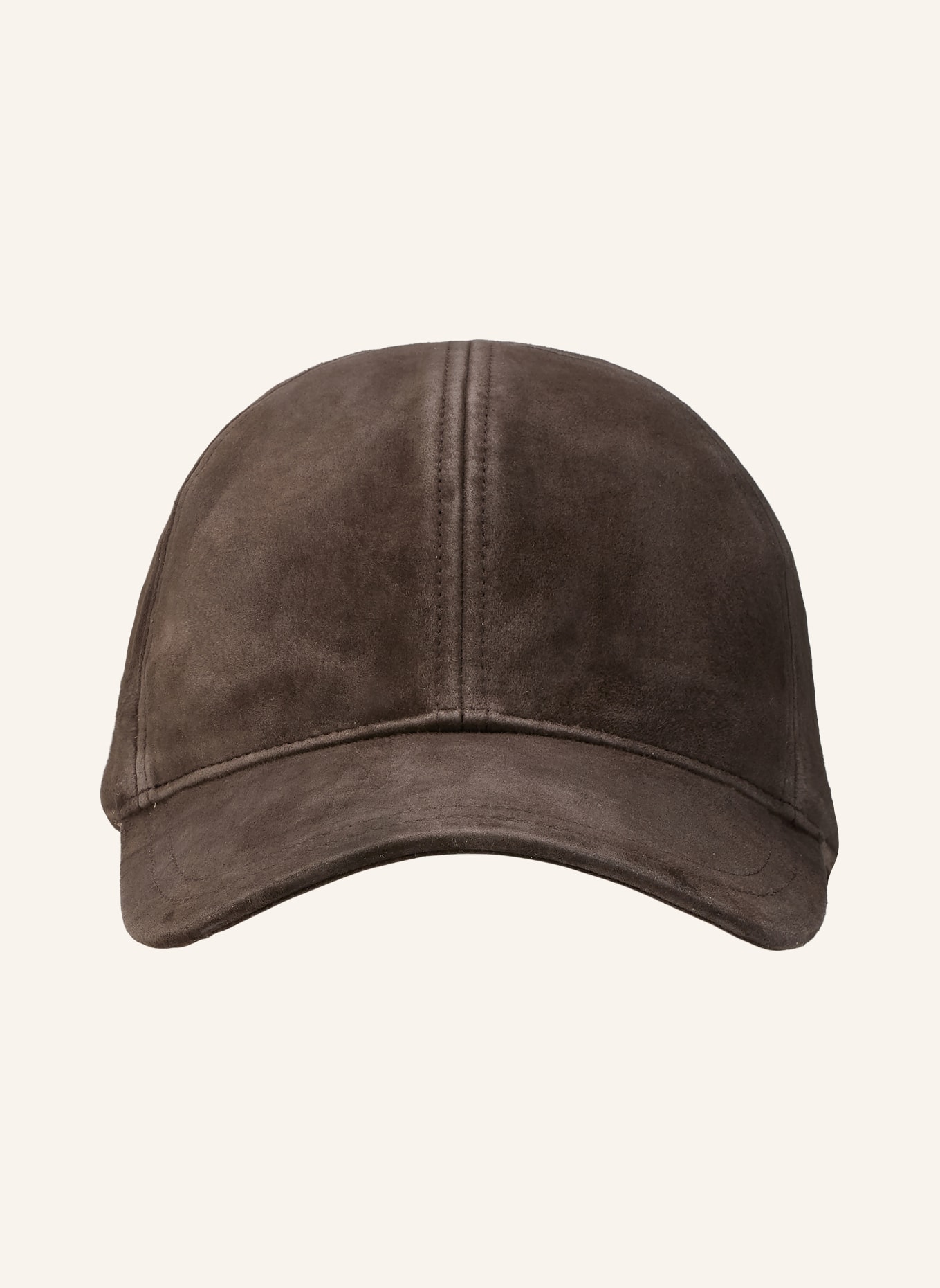 COS Leder-Cap: DUNKELBRAUN