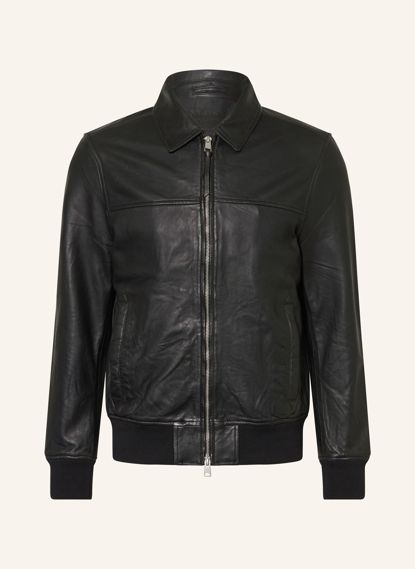 ALLSAINTS Lederjacke RASHFORD: SCHWARZ