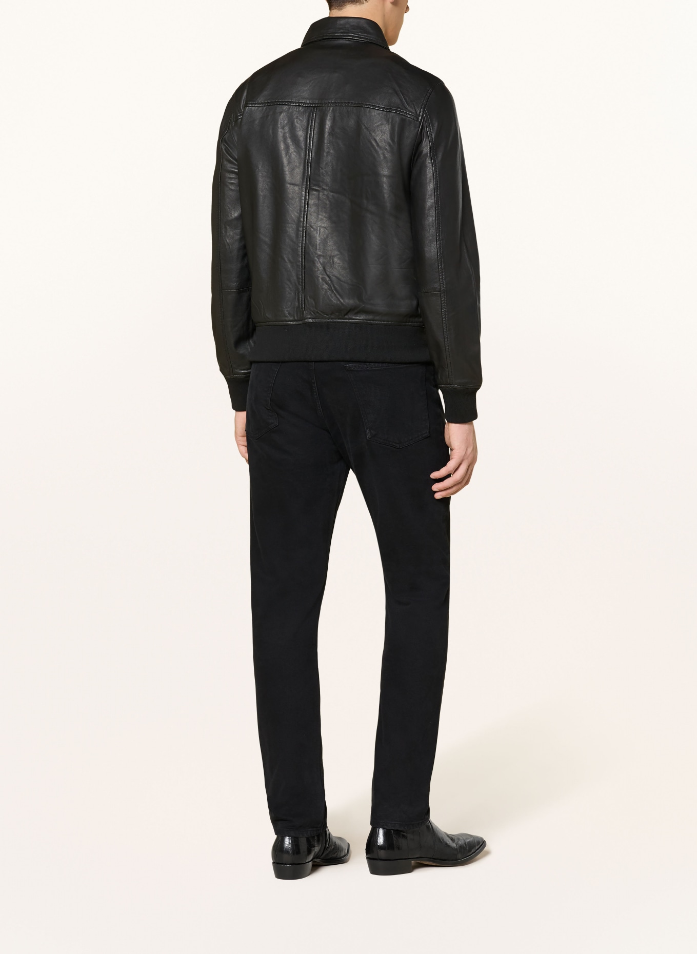 ALLSAINTS Lederjacke RASHFORD: SCHWARZ