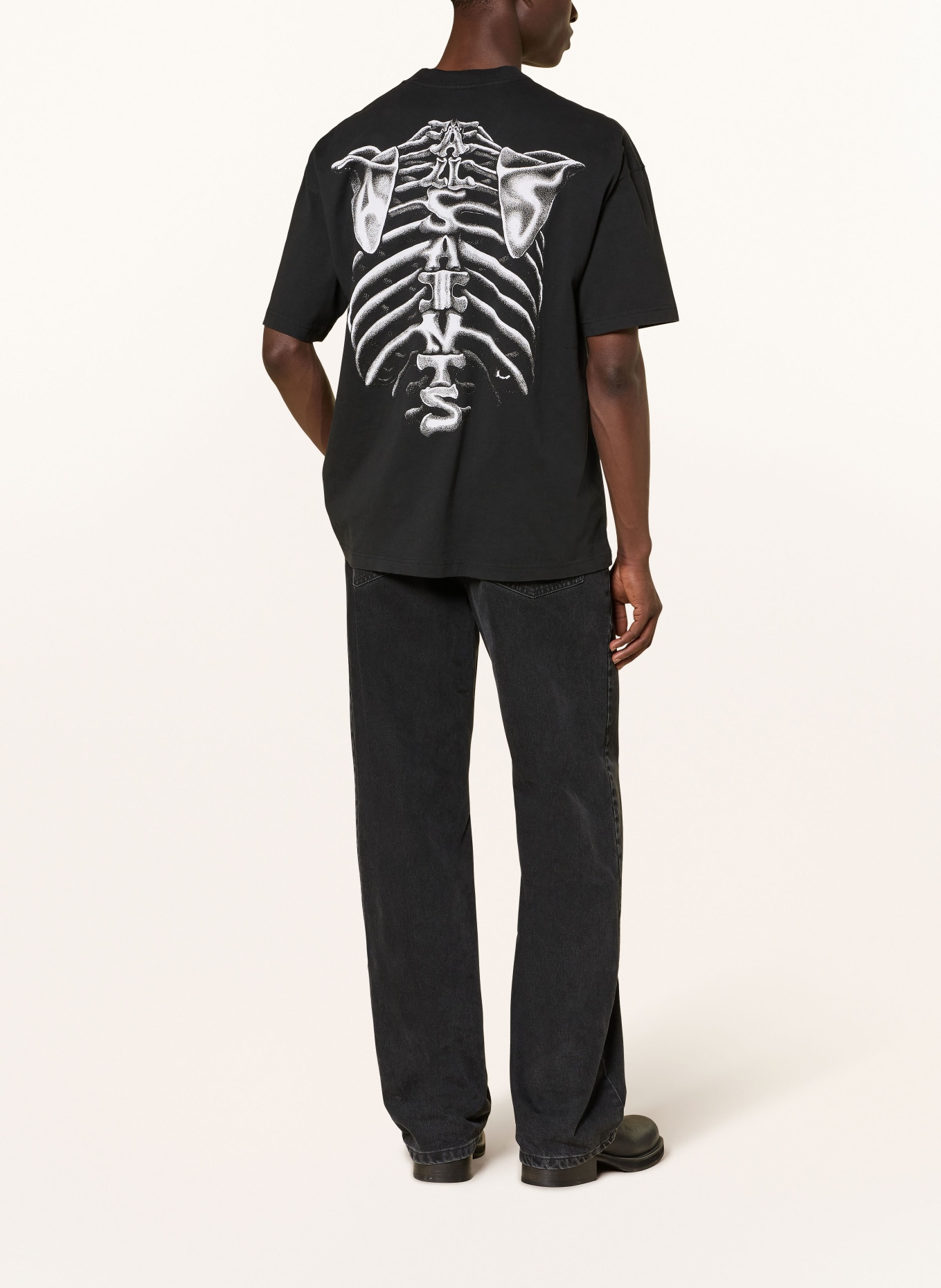 ALLSAINTS T-Shirt ANATOMICA: SCHWARZ / DUNKELBRAUN / WEISS