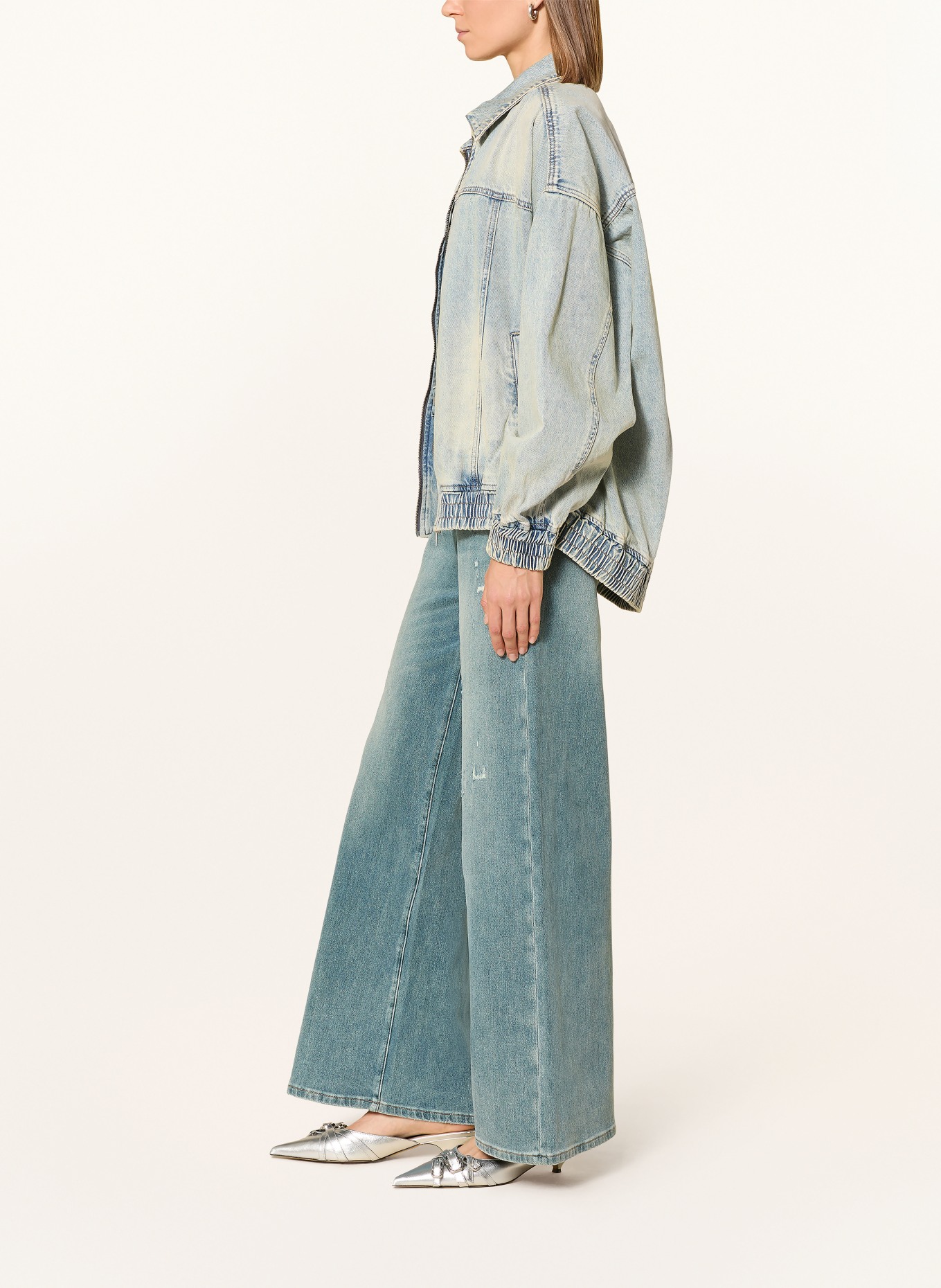 ELIAS RUMELIS Wide Leg Jeans KALEA: 1161 Olives embroidered long dress
