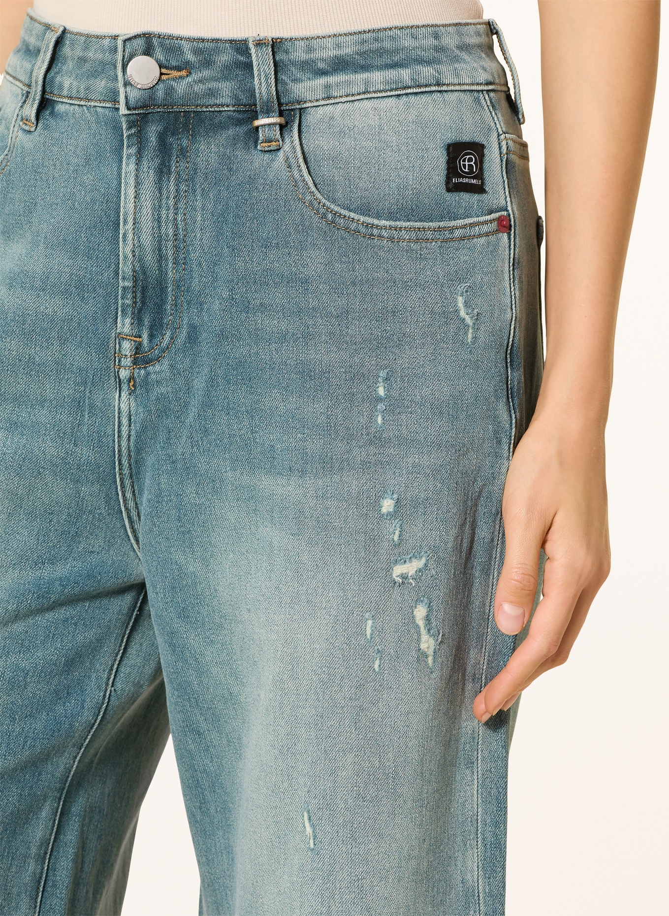ELIAS RUMELIS Wide Leg Jeans KALEA: 1161 Olives embroidered long dress