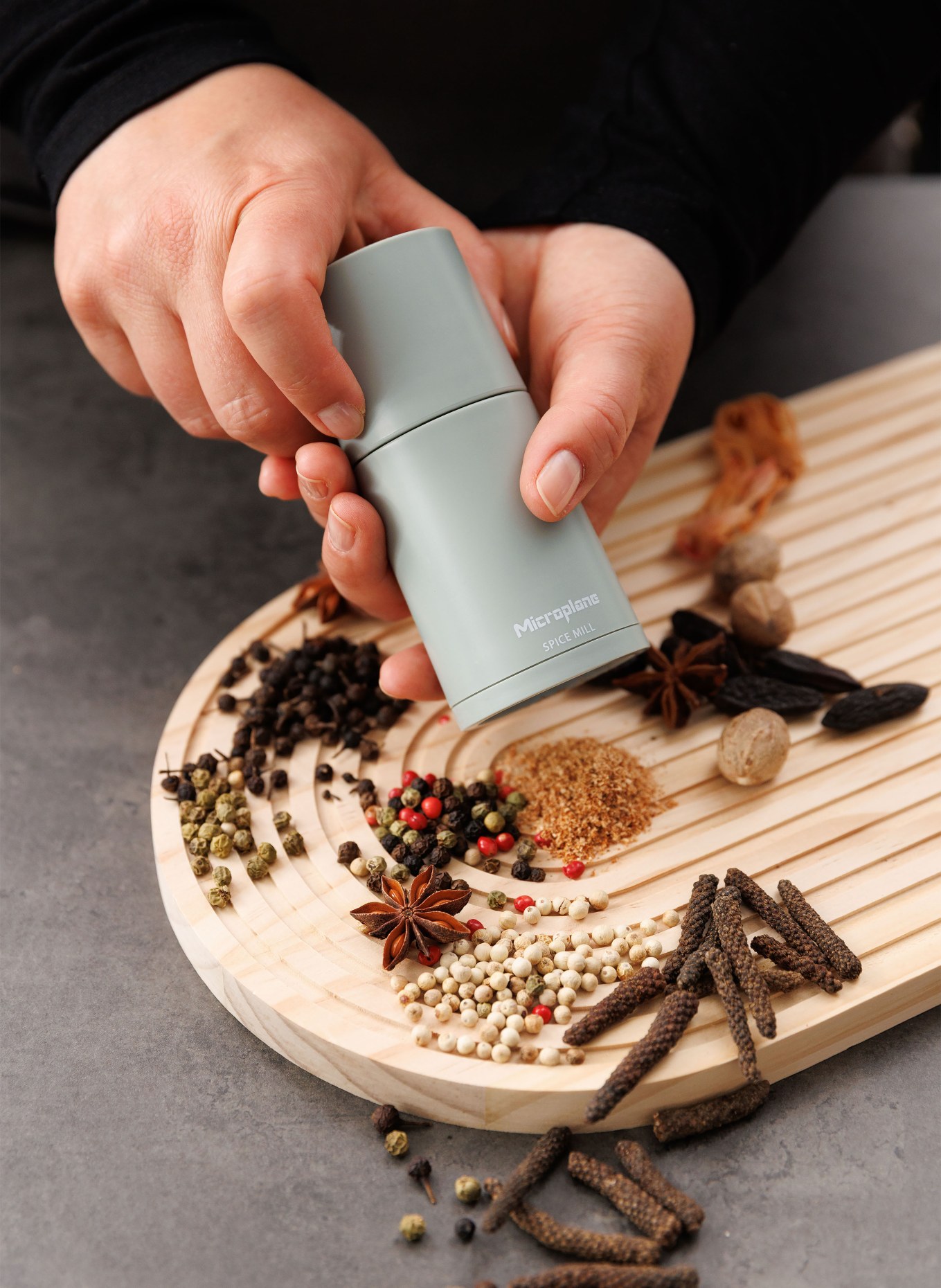 Microplane Gewürzmühle: HELLGRÜN