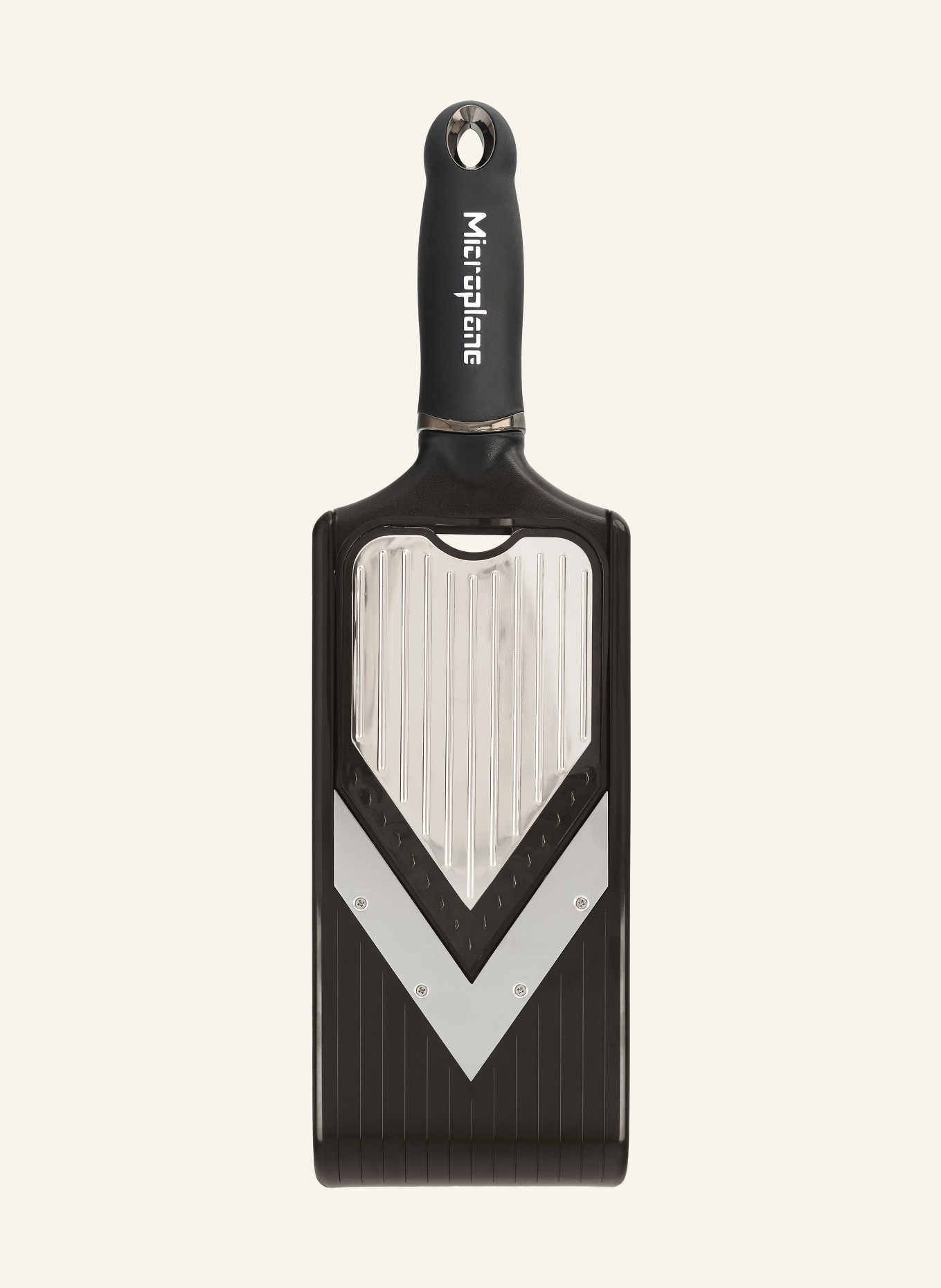 Microplane V-Hobel: SCHWARZ / SILBER