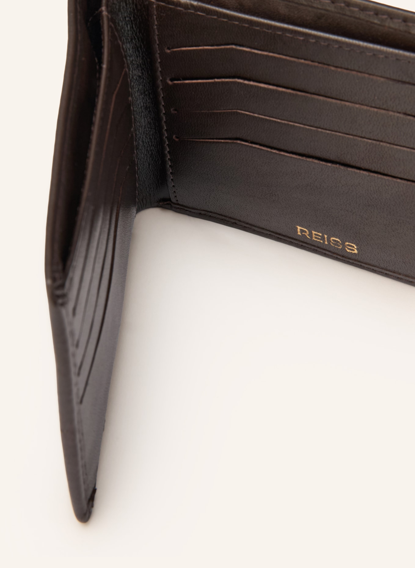 REISS Peněženka ELTON: TMAVĚ HNĚDÁ