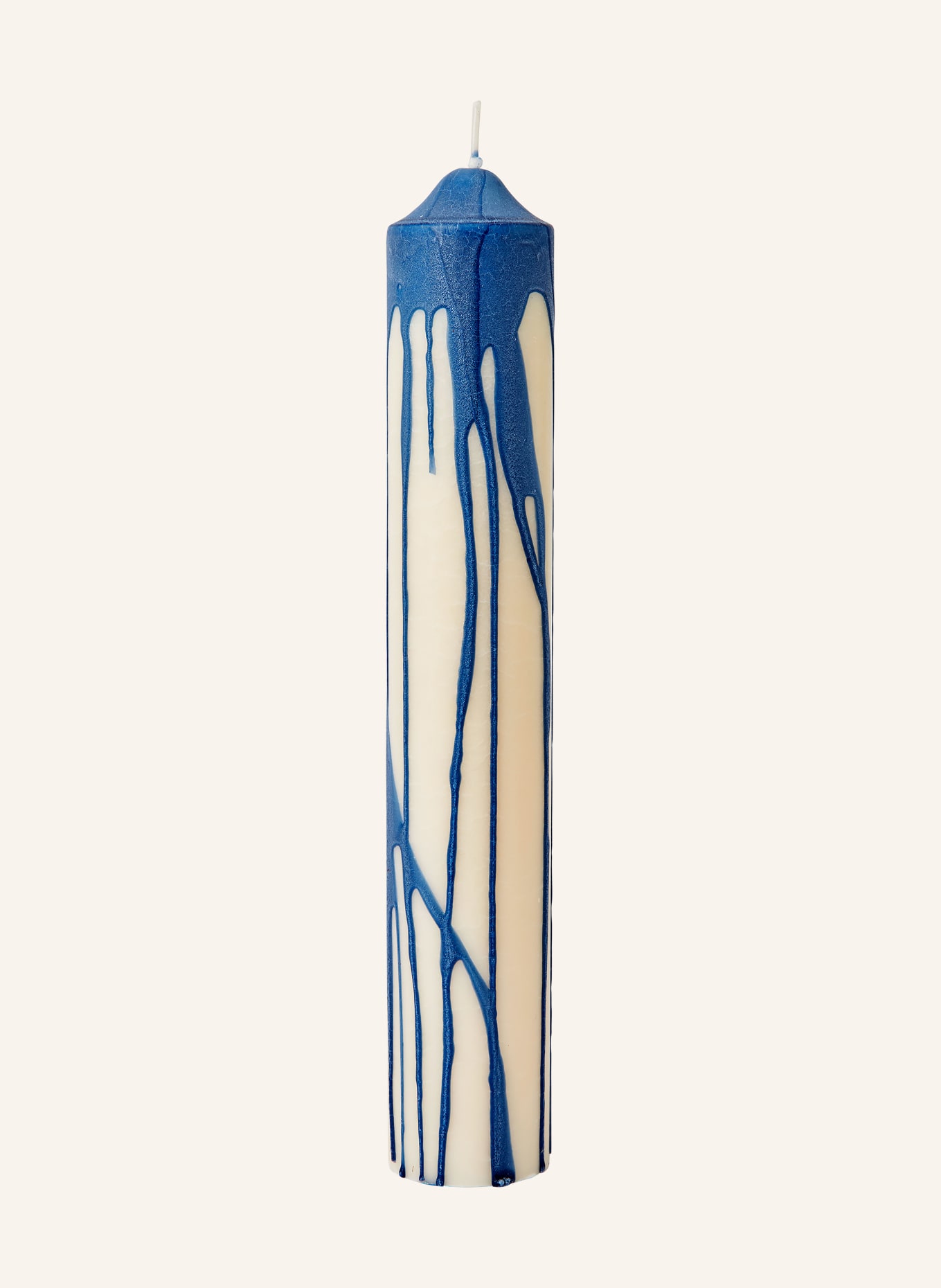Ferm LIVING DRYP stick candle: WHITE / DARK BLUE