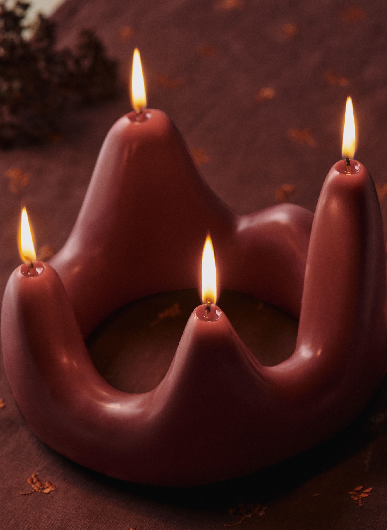 Ferm LIVING Kerze STALA: DUNKELROT