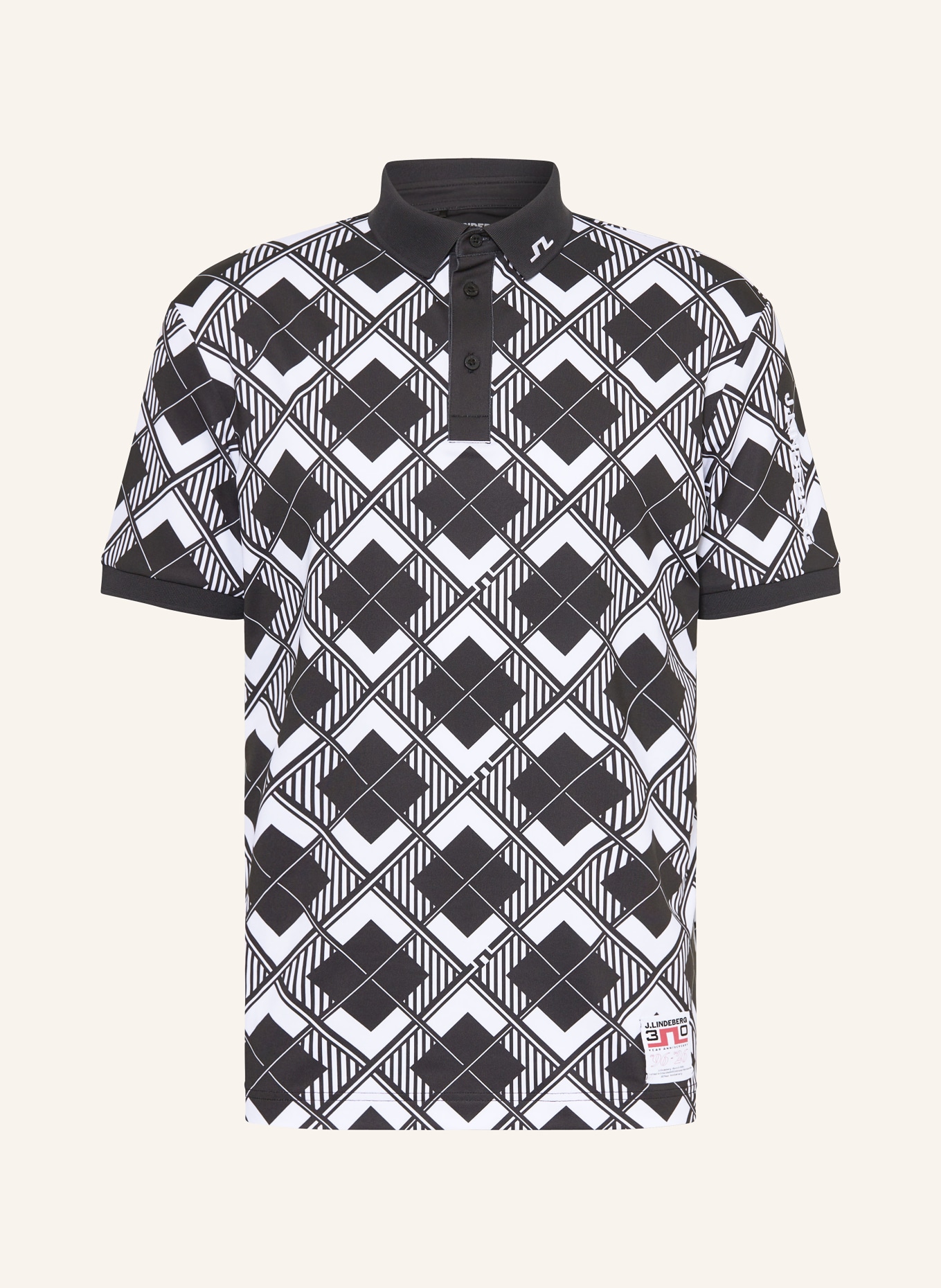J.LINDEBERG Polo fonctionnel: BLANC / NOIR