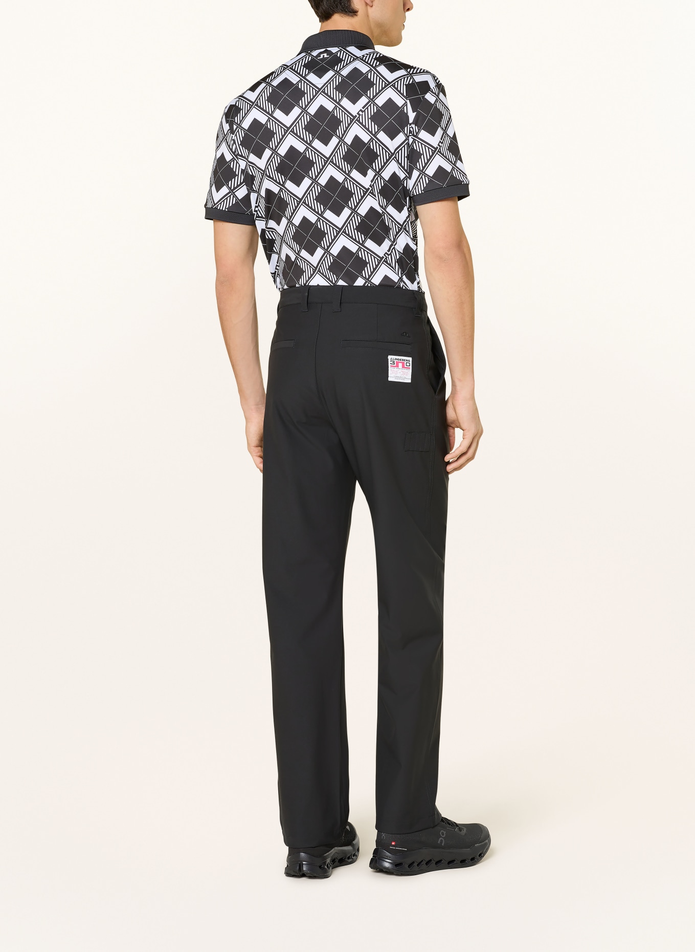 J.LINDEBERG Polo fonctionnel: BLANC / NOIR