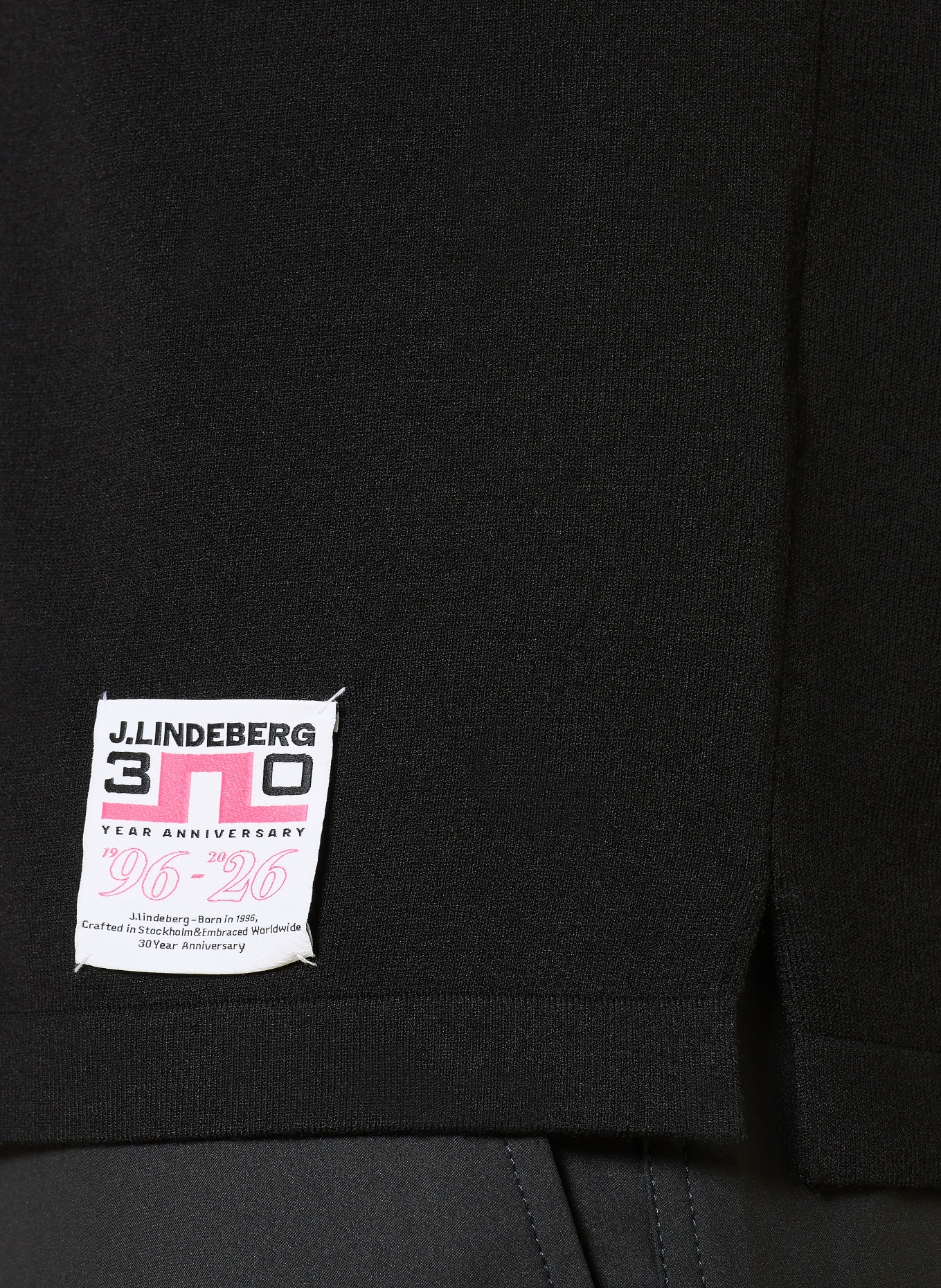 J.LINDEBERG Polo en maille: NOIR / BLANC