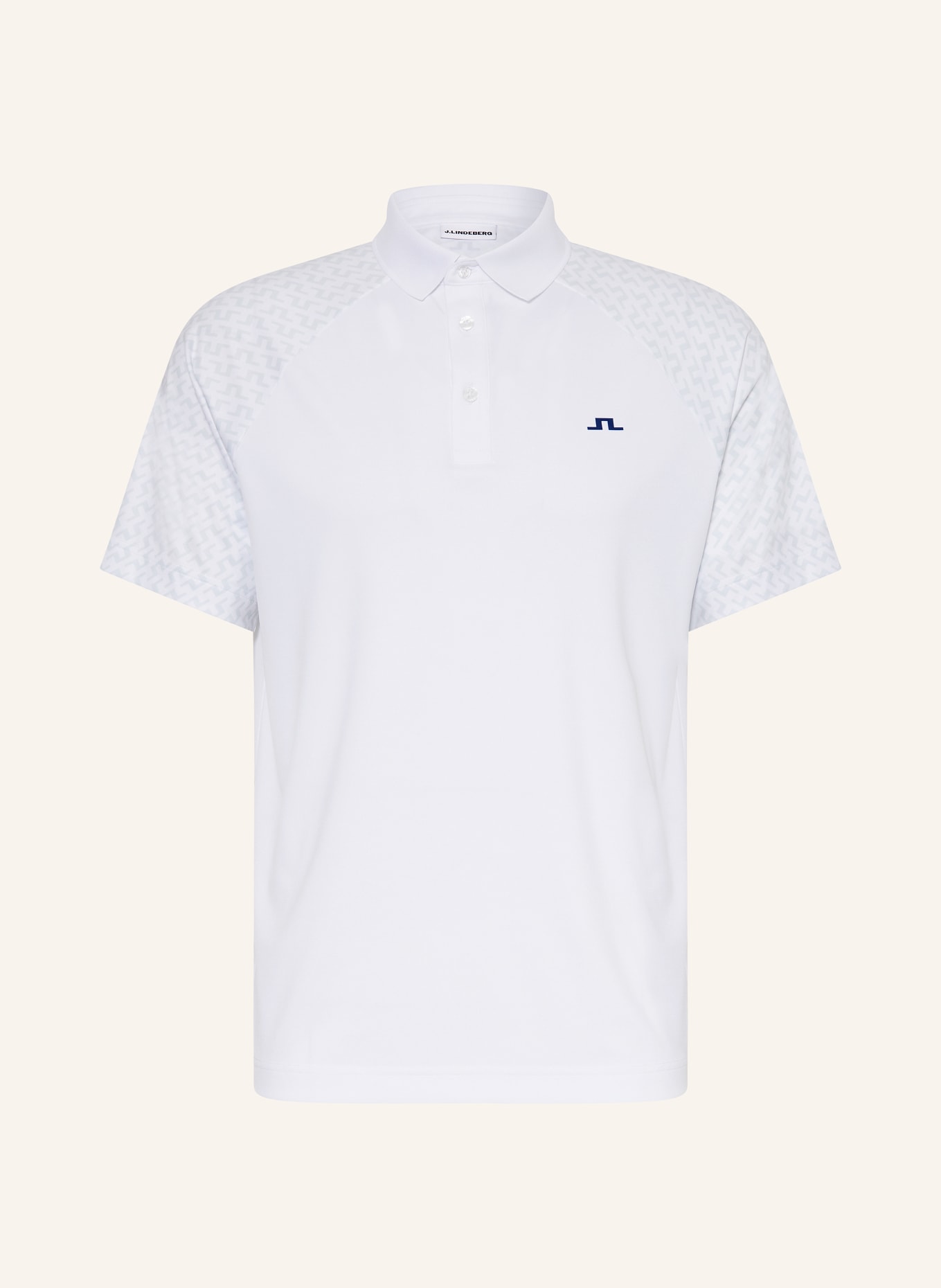 J.LINDEBERG Funktions-Poloshirt: WEISS