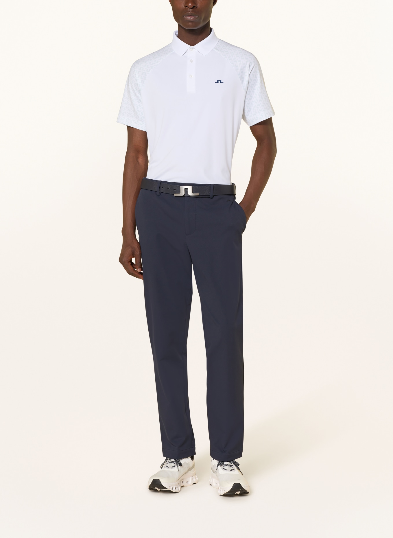 J.LINDEBERG Funktions-Poloshirt: WEISS