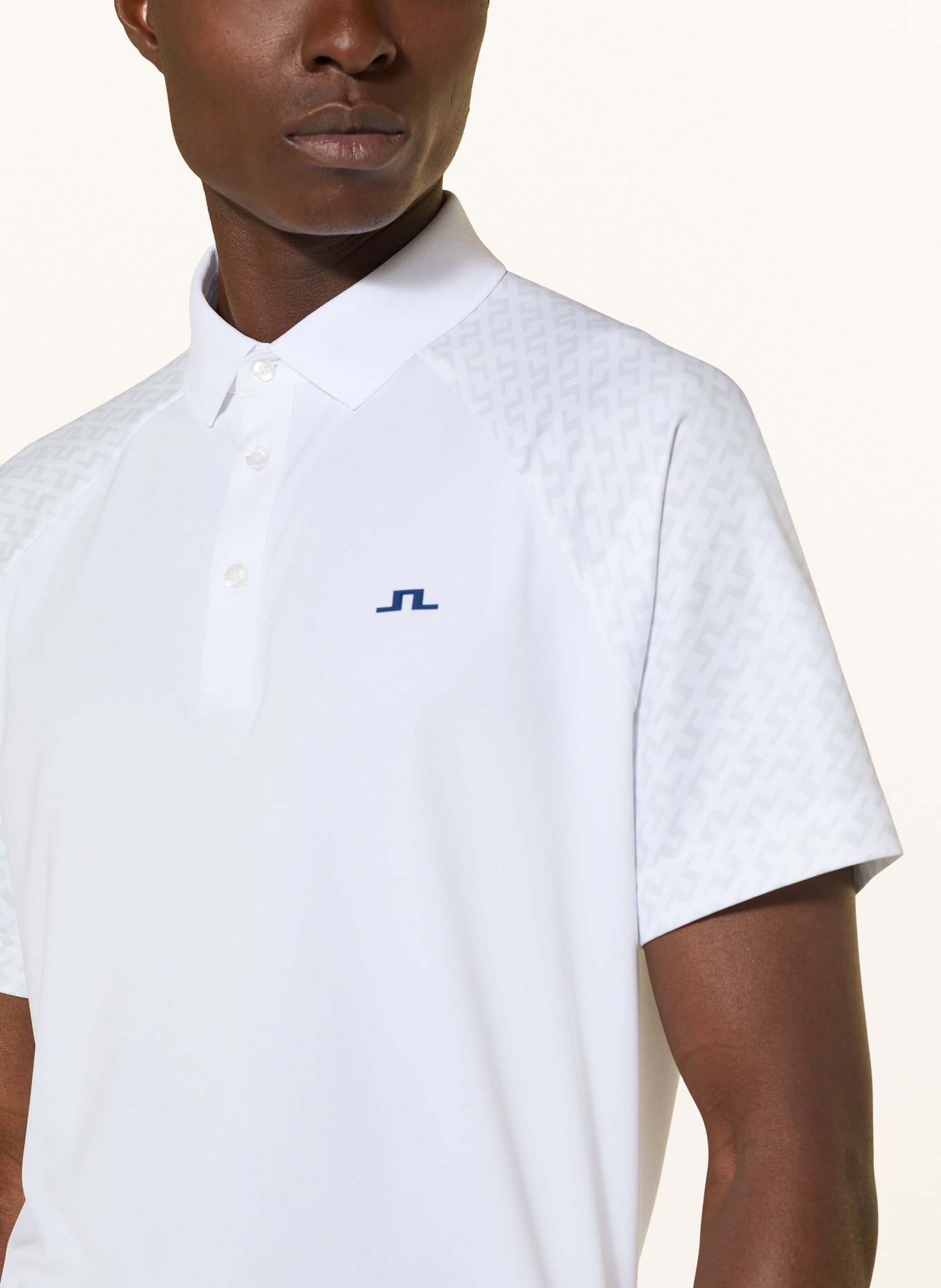 J.LINDEBERG Funktions-Poloshirt: WEISS