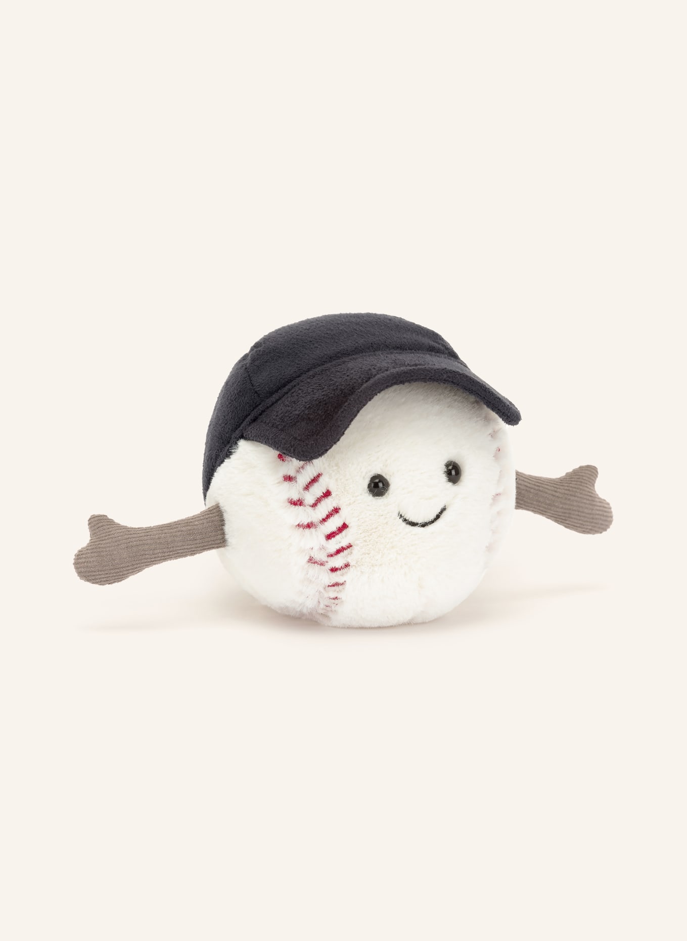 Jellycat Peluche AMUSEABLES SPORTS BASEBALL: BLANC / ROUGE / NOIR