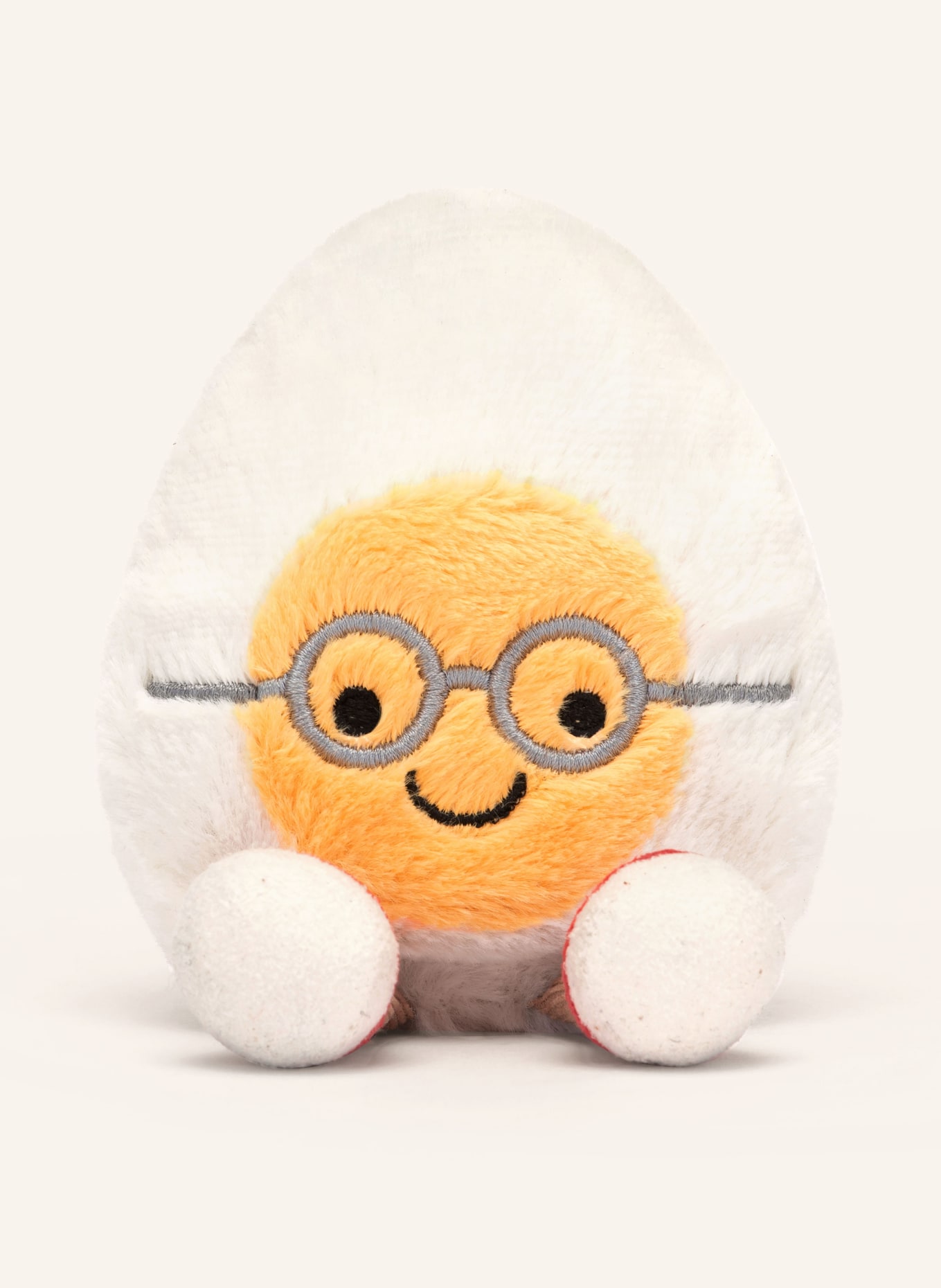 Jellycat Peluche AMUSEABLES BOILED EGG GEEK: BLANC / ROUGE / JAUNE