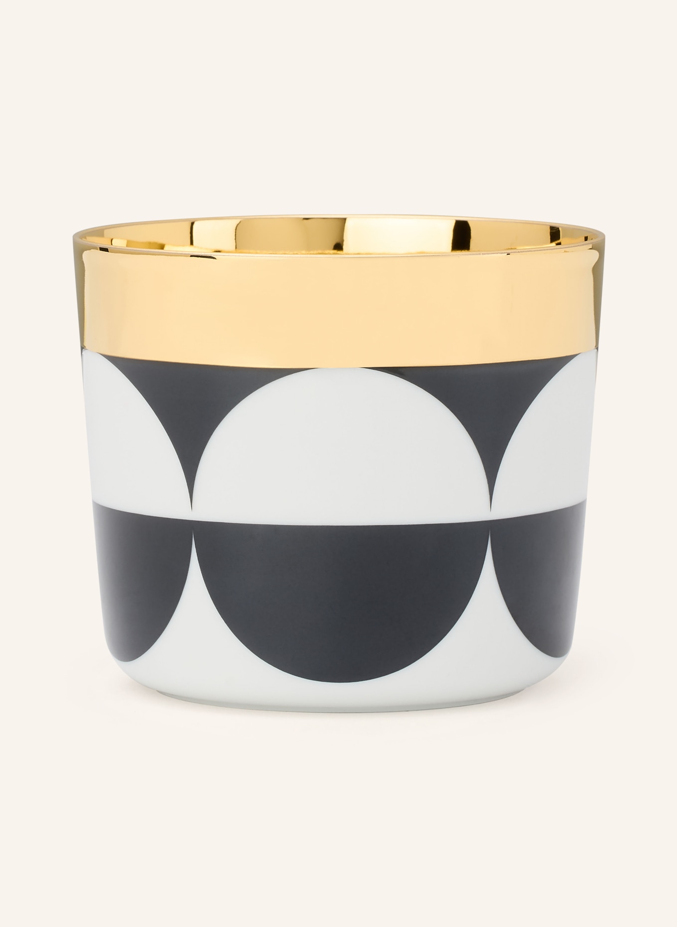 SIEGER by FÜRSTENBERG SIP OF GOLD mug: BLACK / GOLD / WHITE