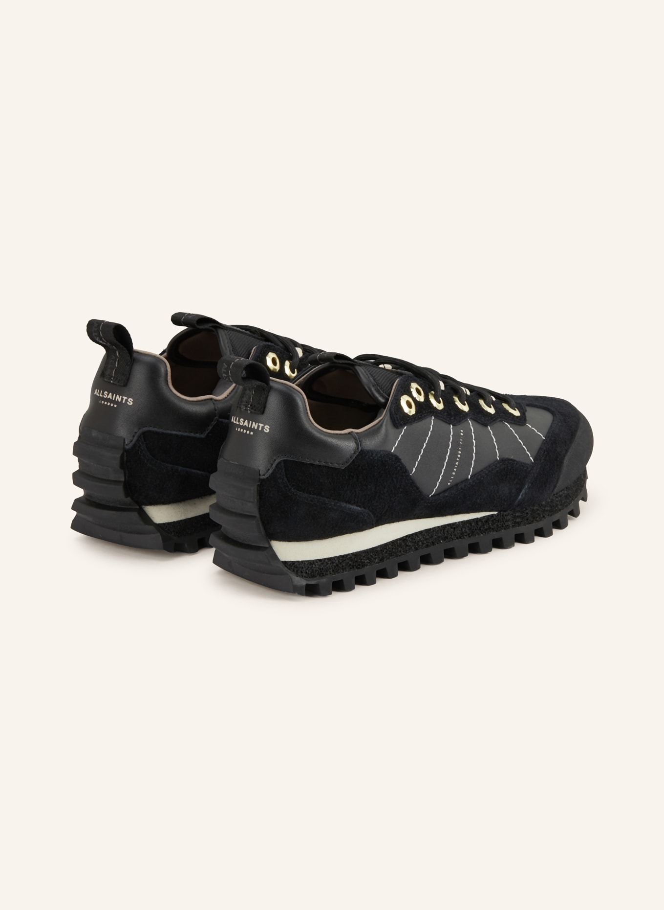 ALLSAINTS Sneaker NEVIS: SCHWARZ / GOLD