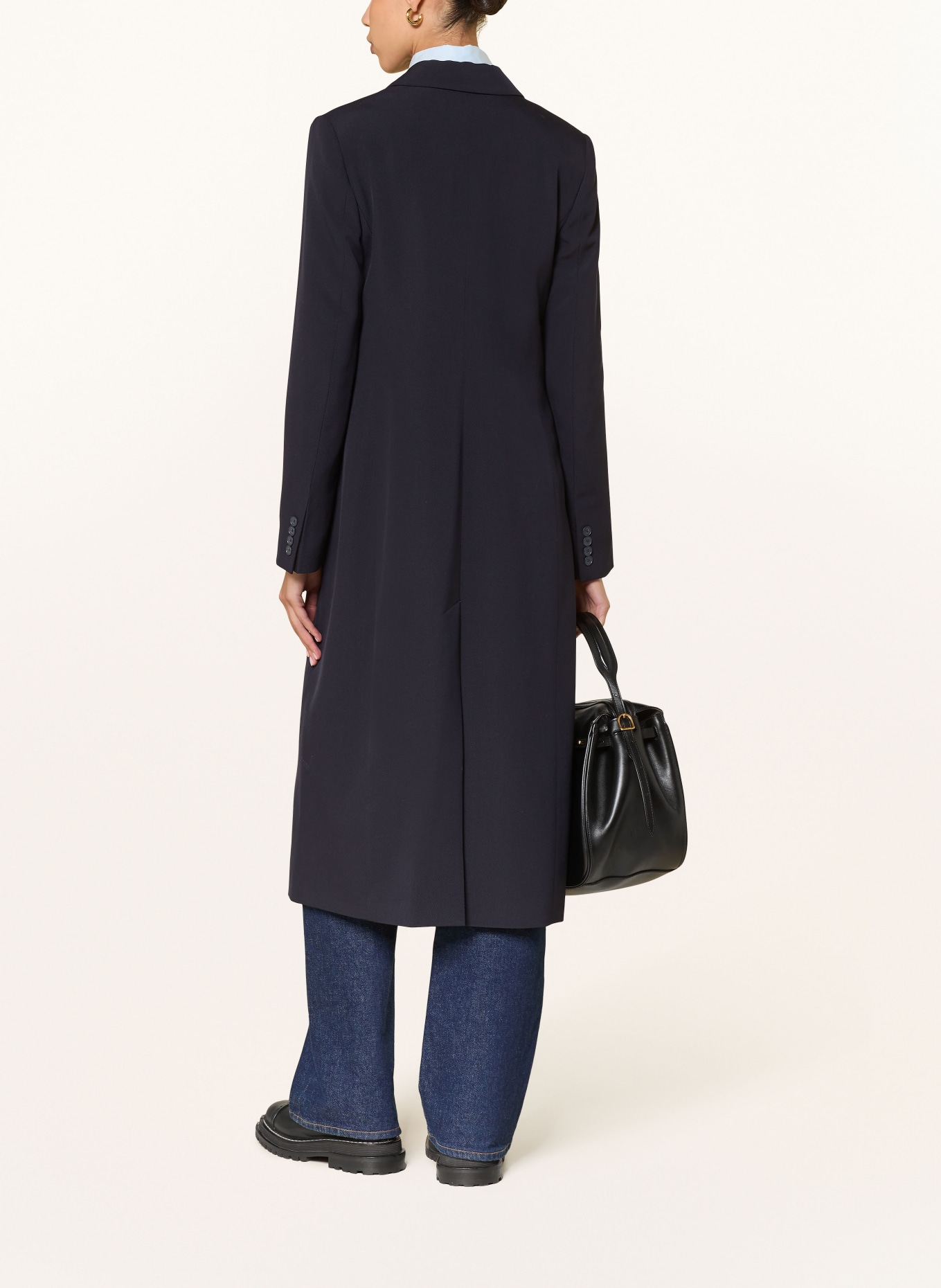 POLO RALPH LAUREN vlněný kabát: TMAVĚ MODRÁ