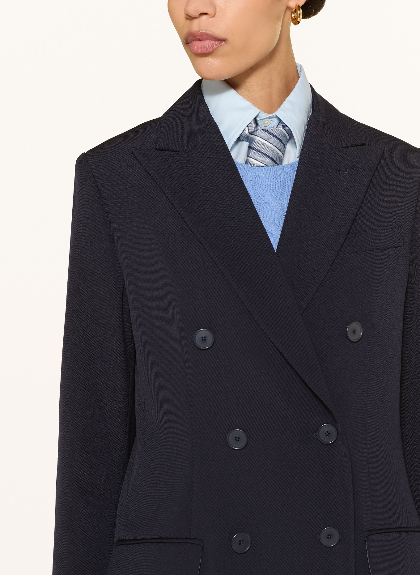 POLO RALPH LAUREN vlněný kabát: TMAVĚ MODRÁ