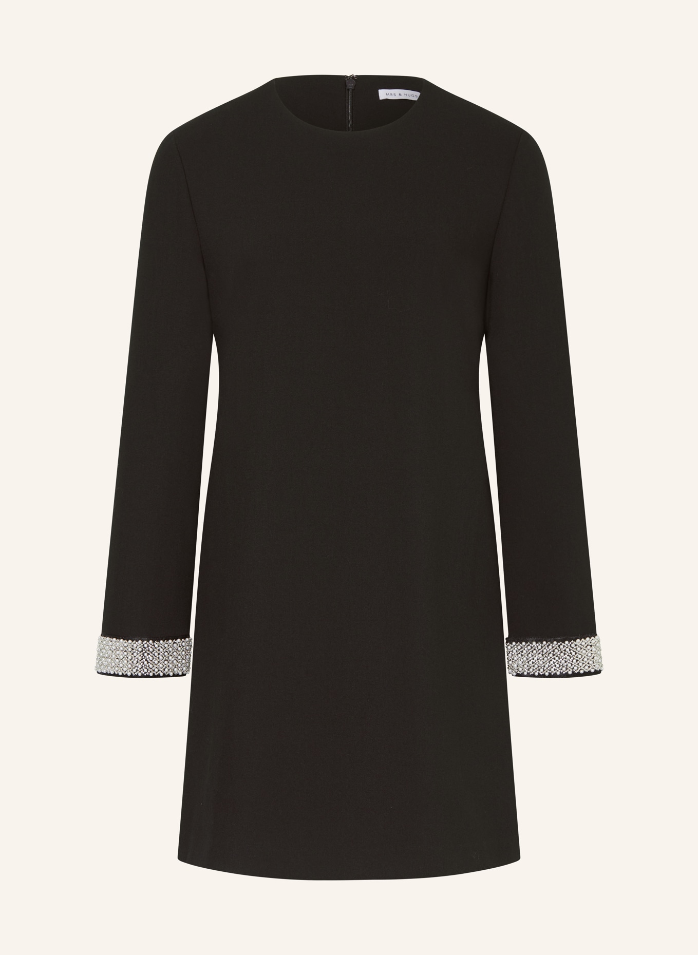 MRS & HUGS Cocktailkleid: SCHWARZ / WEISSGOLD