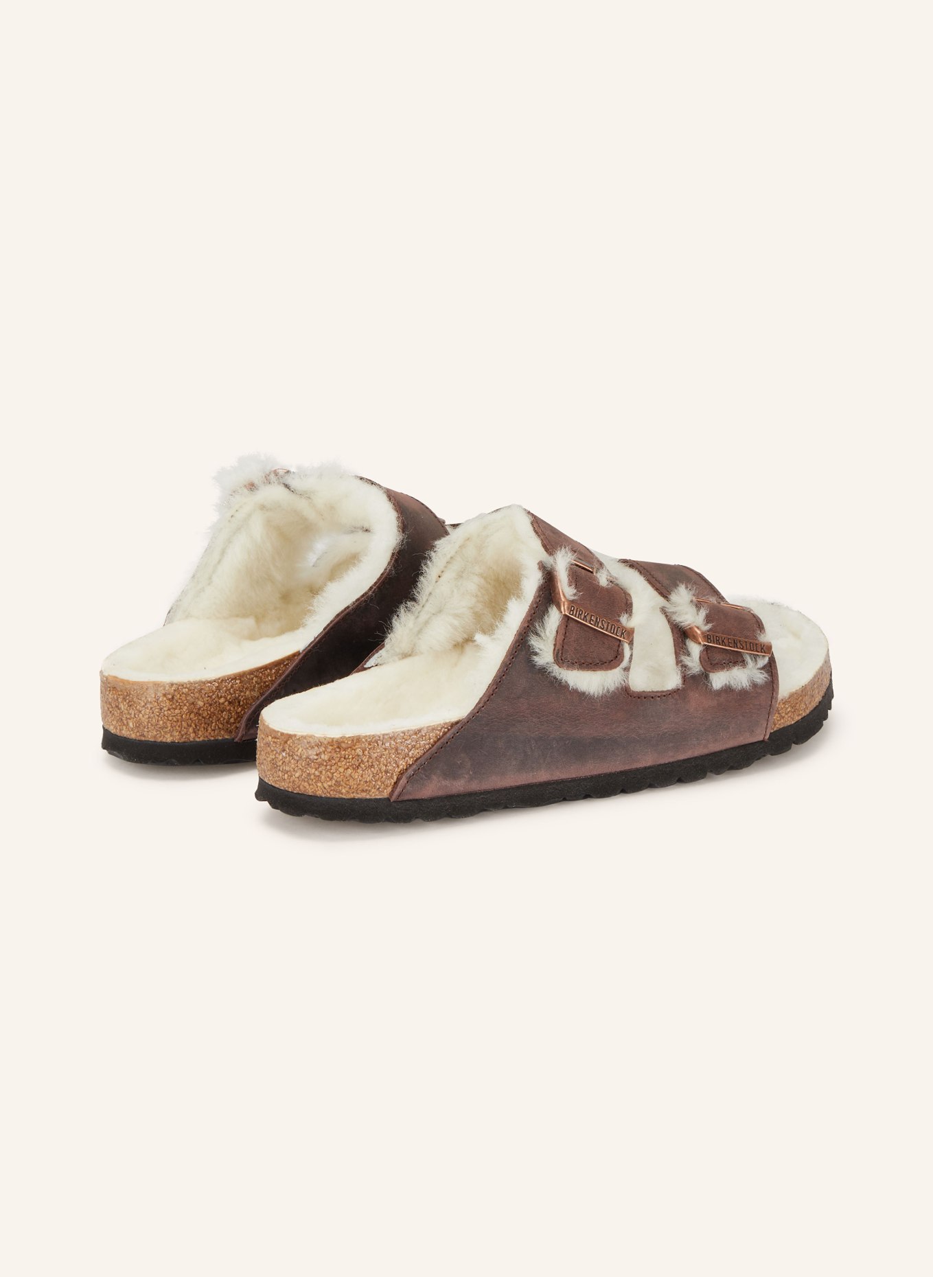 BIRKENSTOCK Pantoletten ARIZONA: DUNKELBRAUN / ECRU